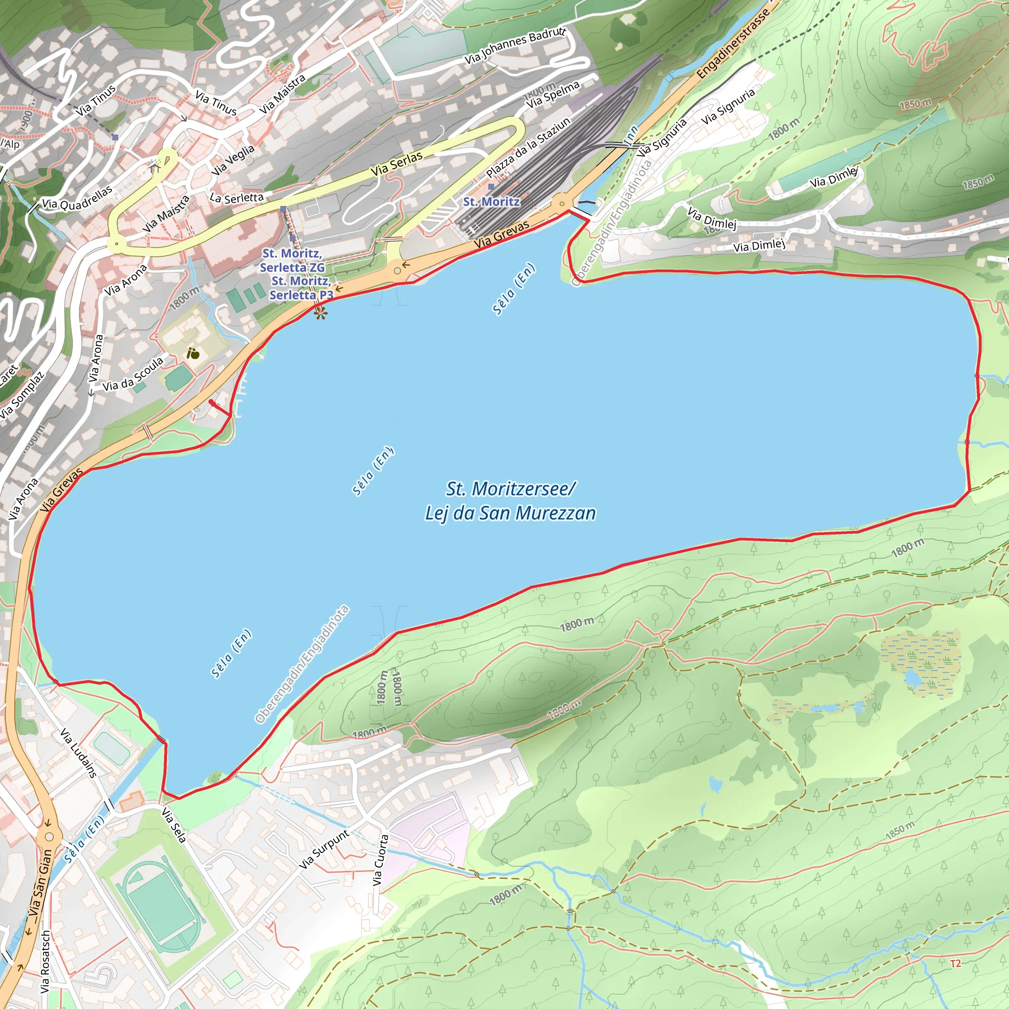 Lake St Moritz Loop mobile static map