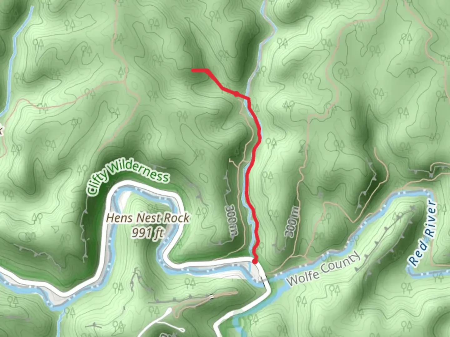 An image depicting the trail Copperas Creek - Short and its surrounding area.
