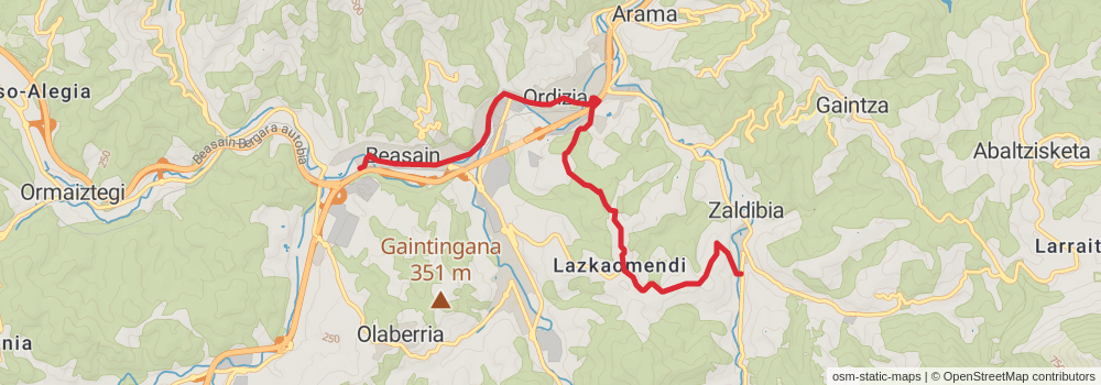 GR 283 Ruta del Queso Idiazabal stage 2 Map
