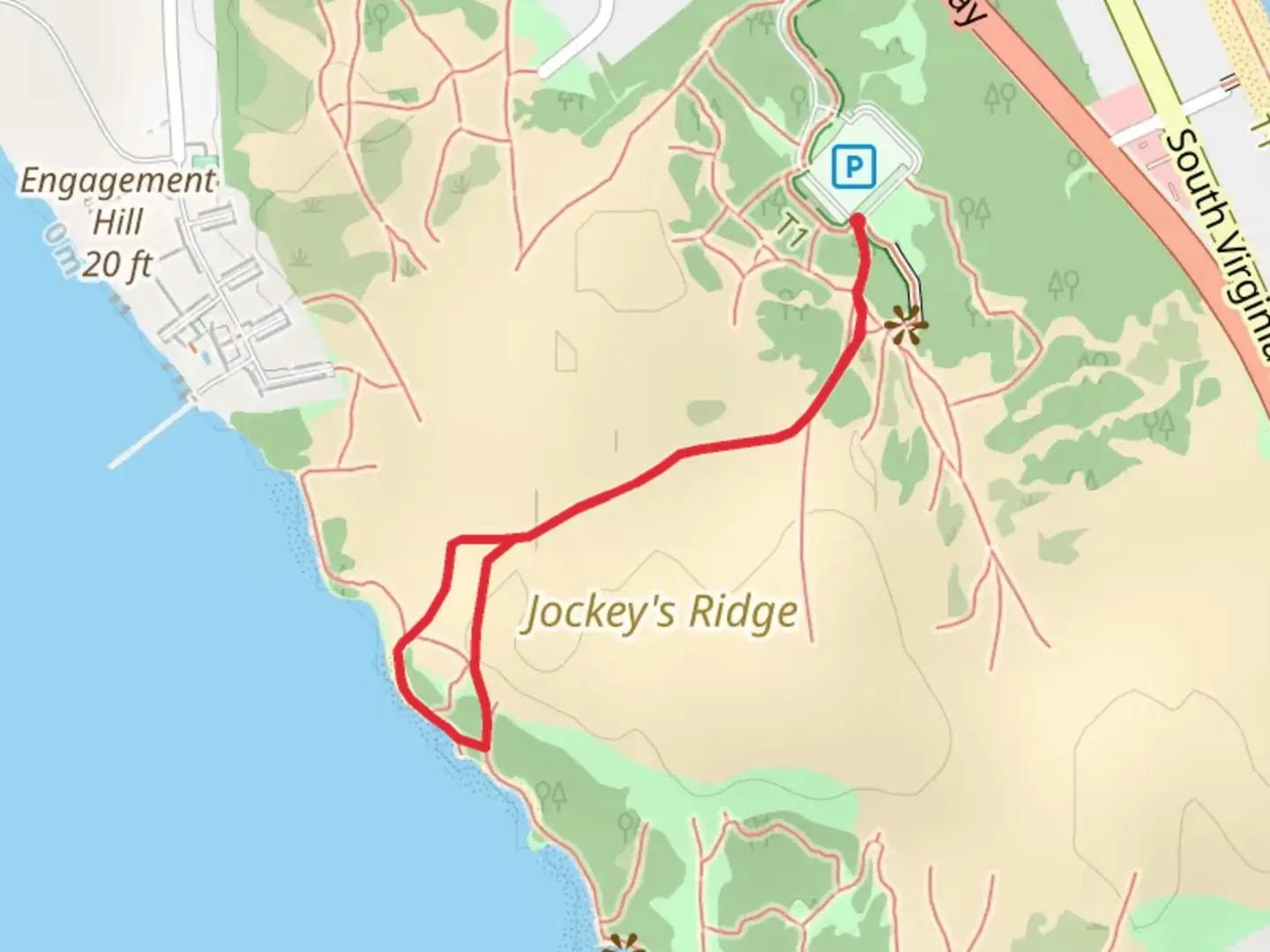 An image depicting the trail West Carolista Drive and its surrounding area.