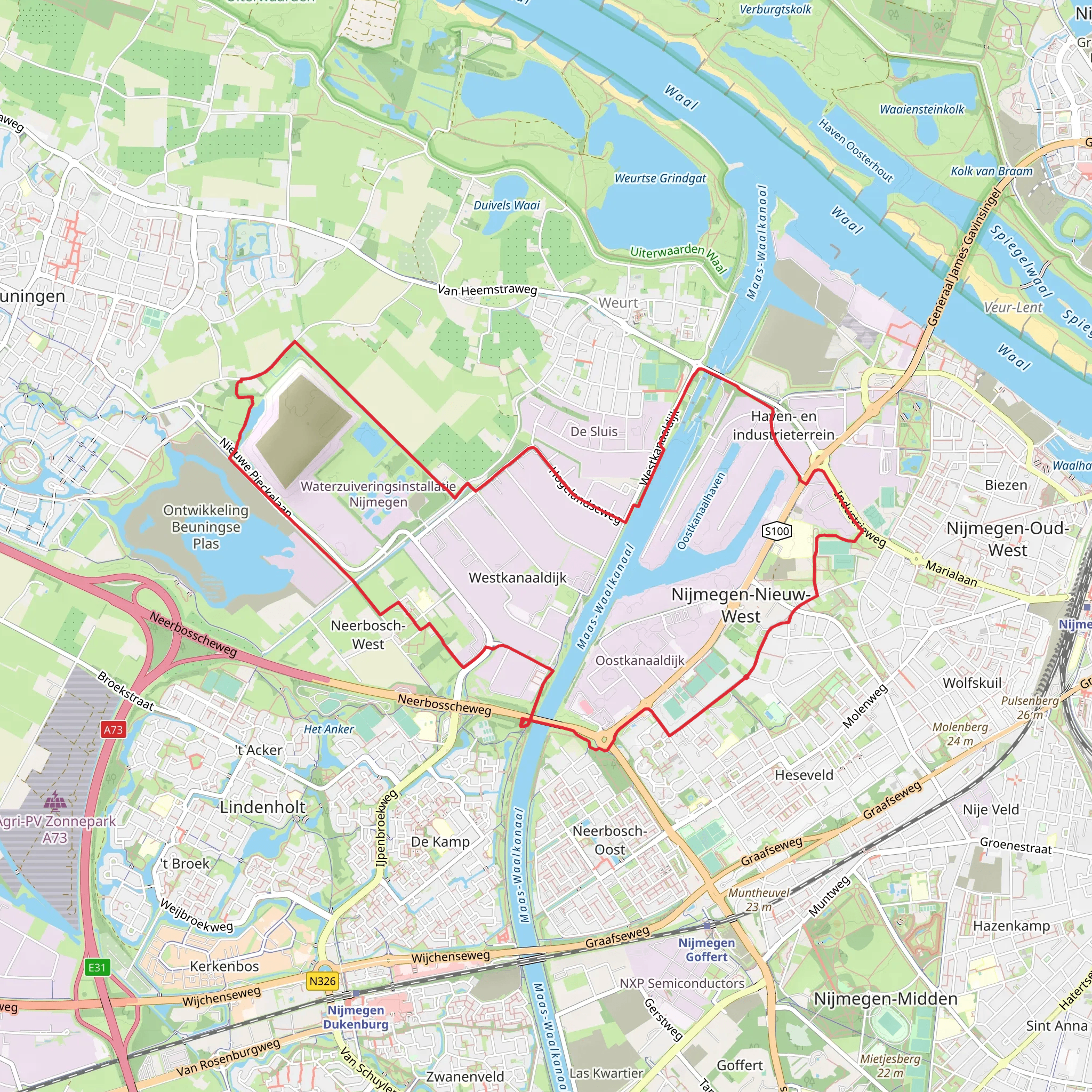 Schepvaartweg, Bronweg and Hogelandseweg Loop mobile static map