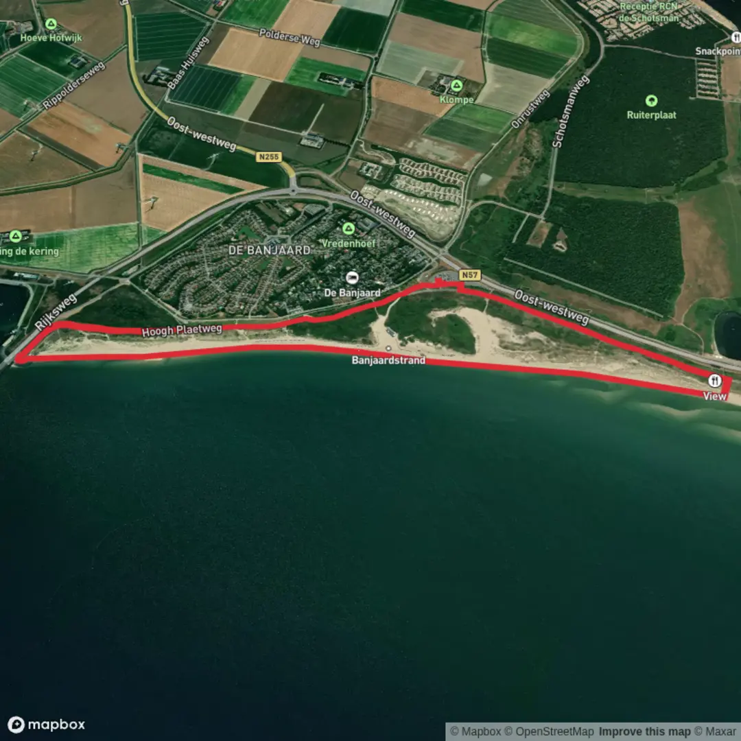 An image depicting the trail De Banjaard Loop and its surrounding area.