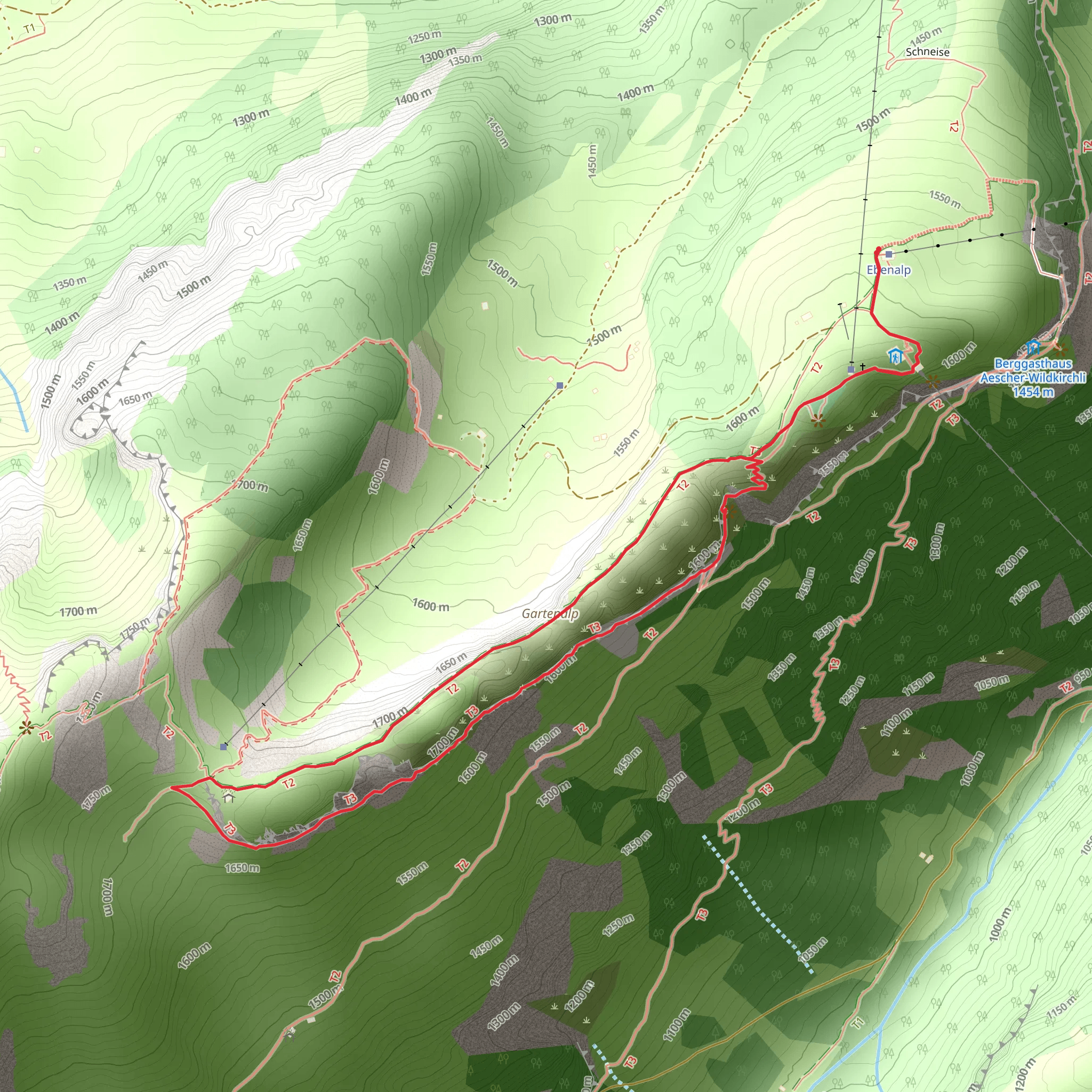 Ebenalp – Alp Chlus – Füessler – Ebenalp mobile static map