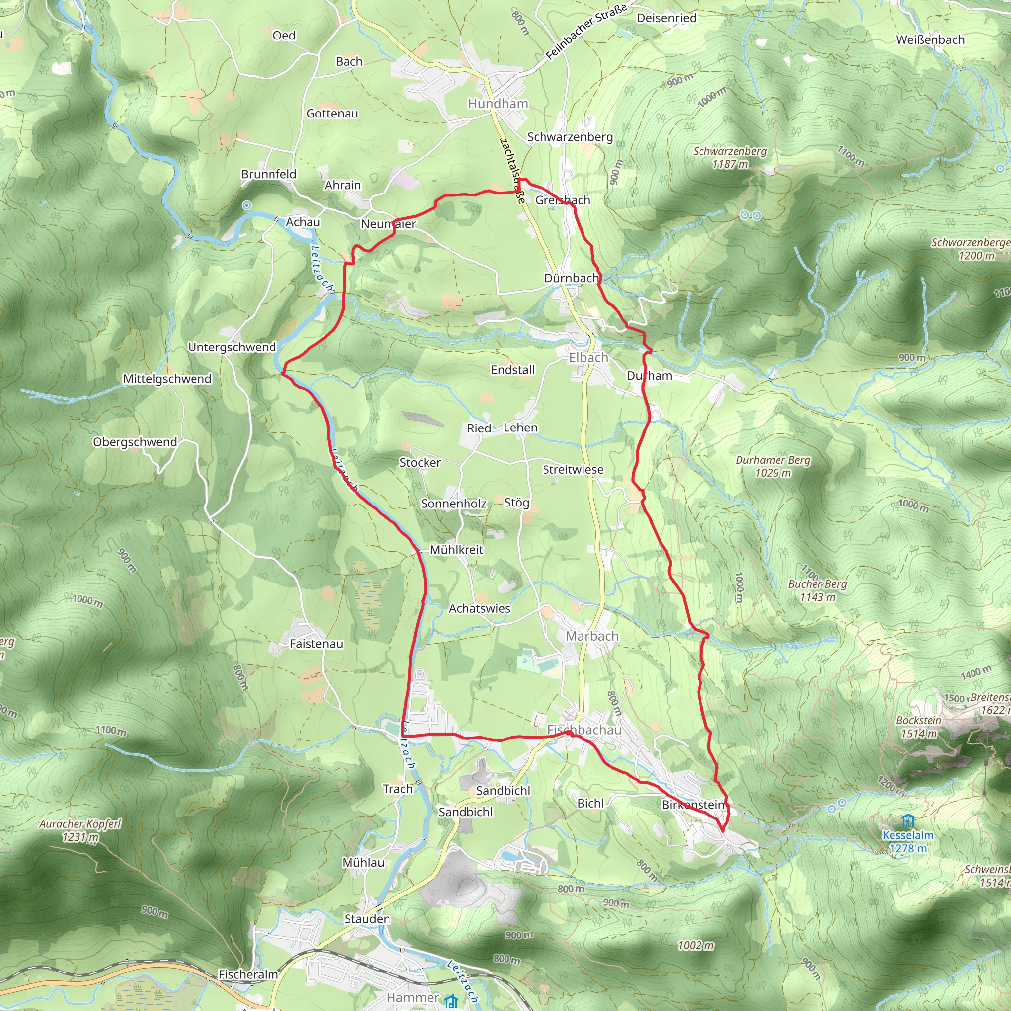 Maximiliansweg and Weitwanderweg Woernsmuehl nach Thiersee Loop mobile static map