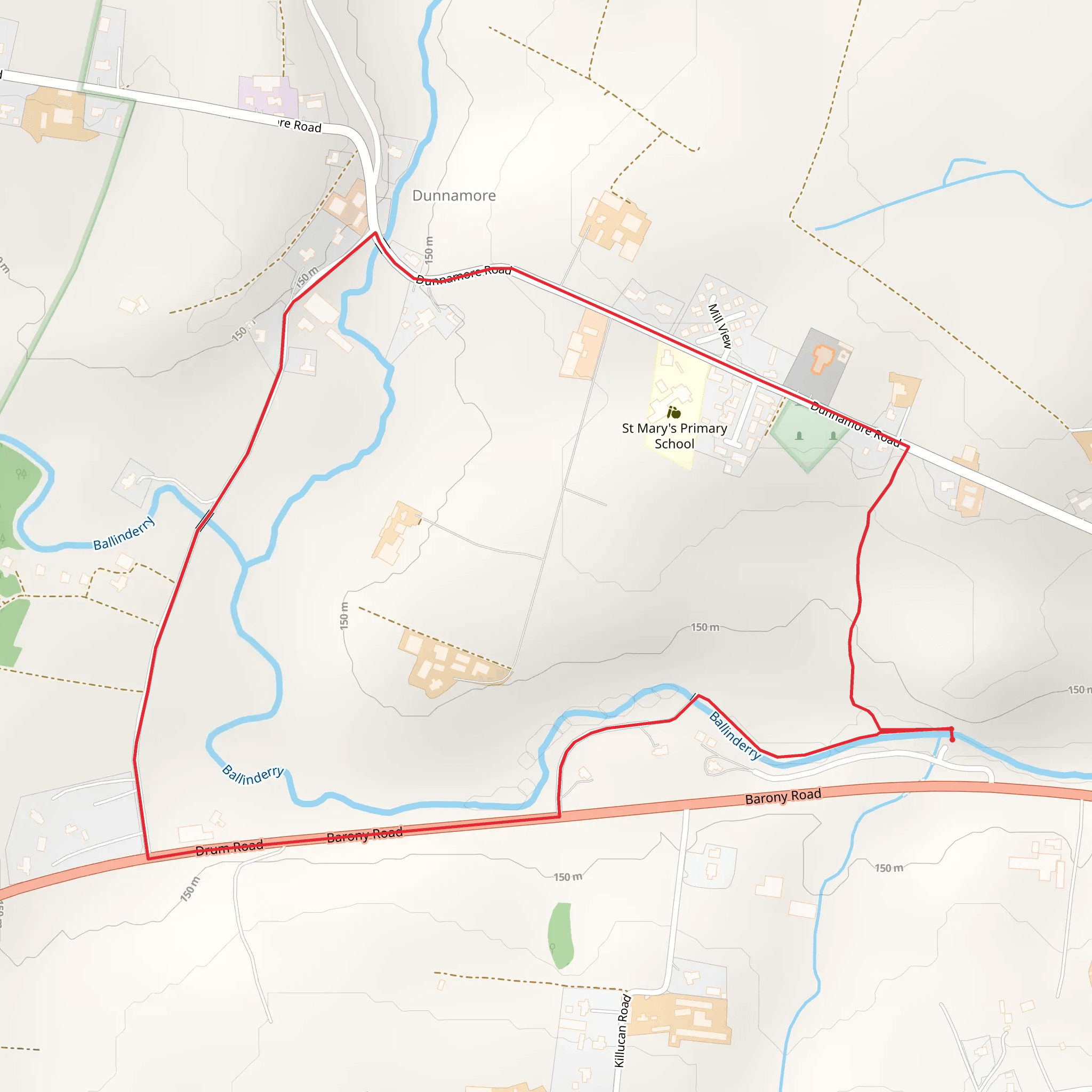 Dunnamore Riverside Walk mobile static map