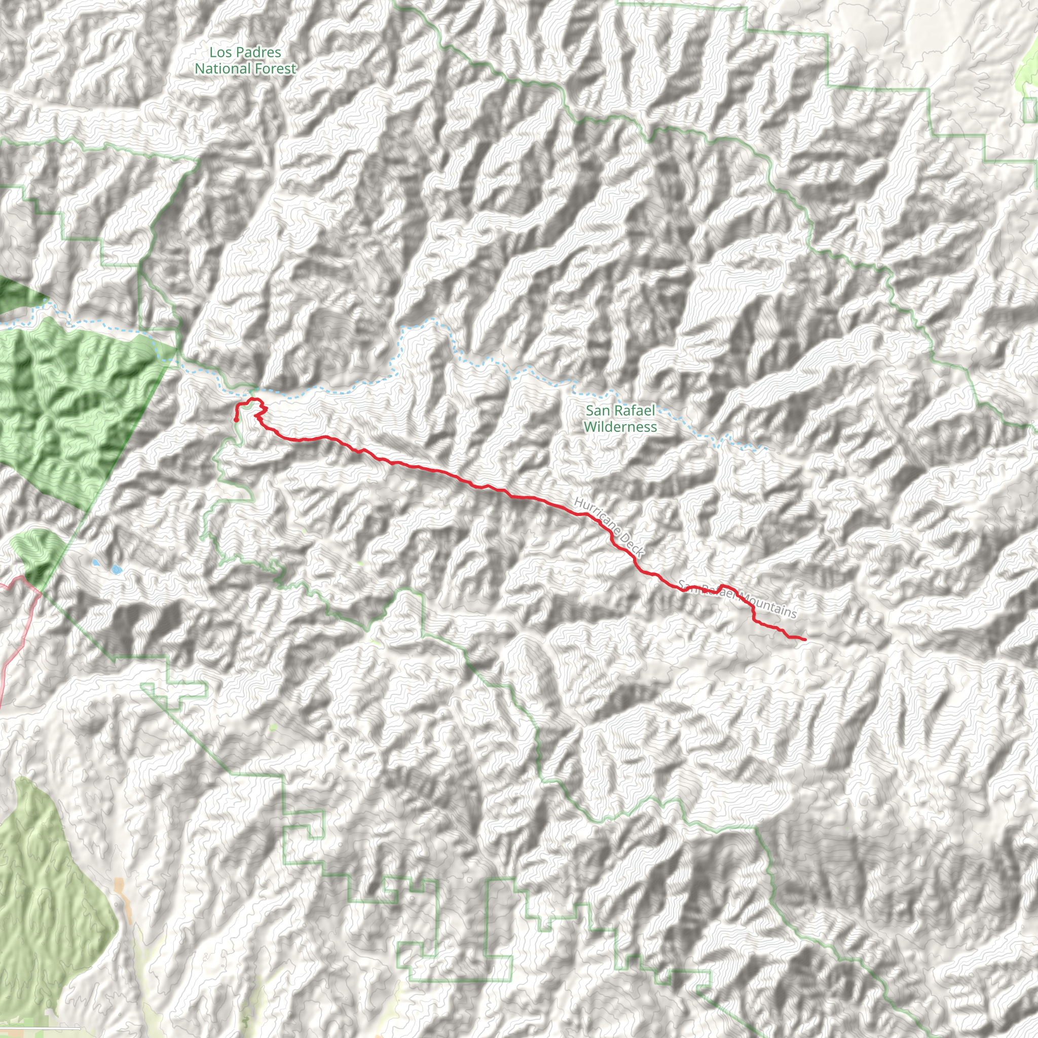 Hurricane Deck Trail mobile static map
