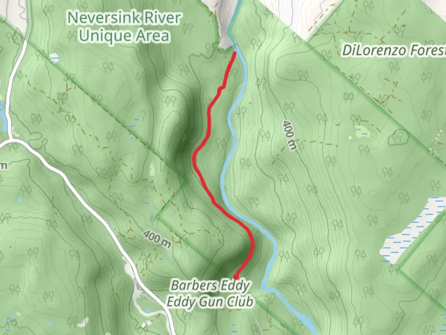 An image depicting the trail Edge Access - Blue Trail and its surrounding area.