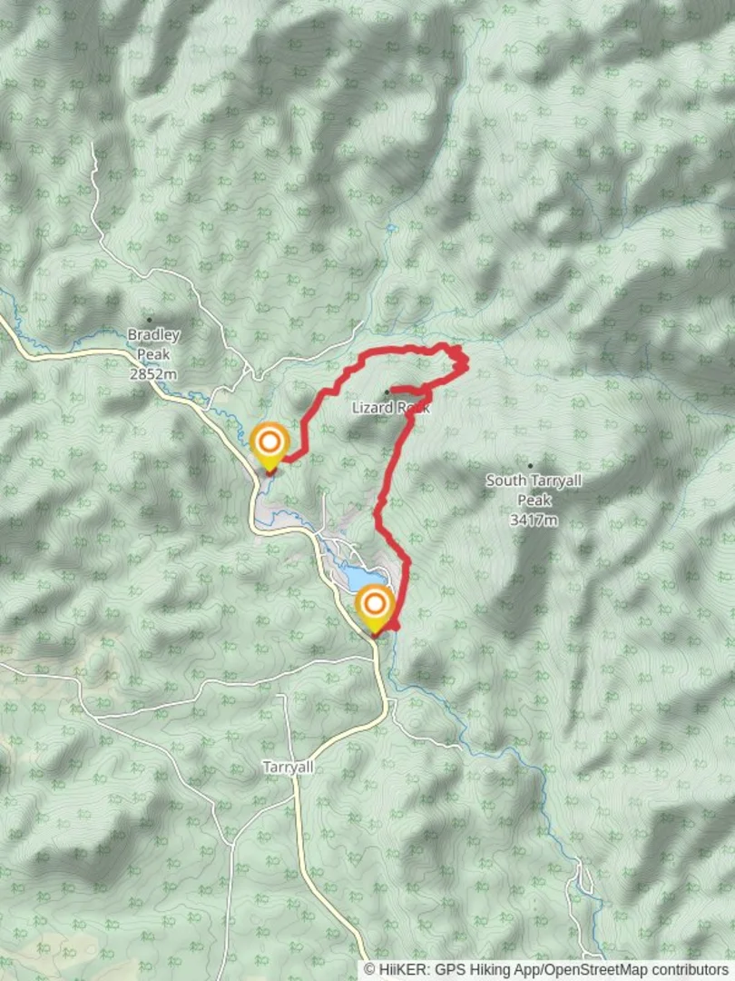 An image depicting the trail Brookside-Mccurdy and Lizard Rock Trail and its surrounding area.