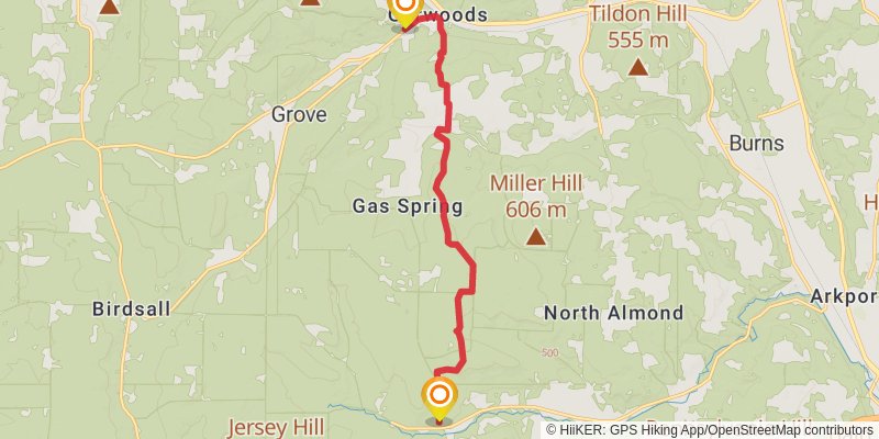 Finger Lakes Trail stage 14 Map