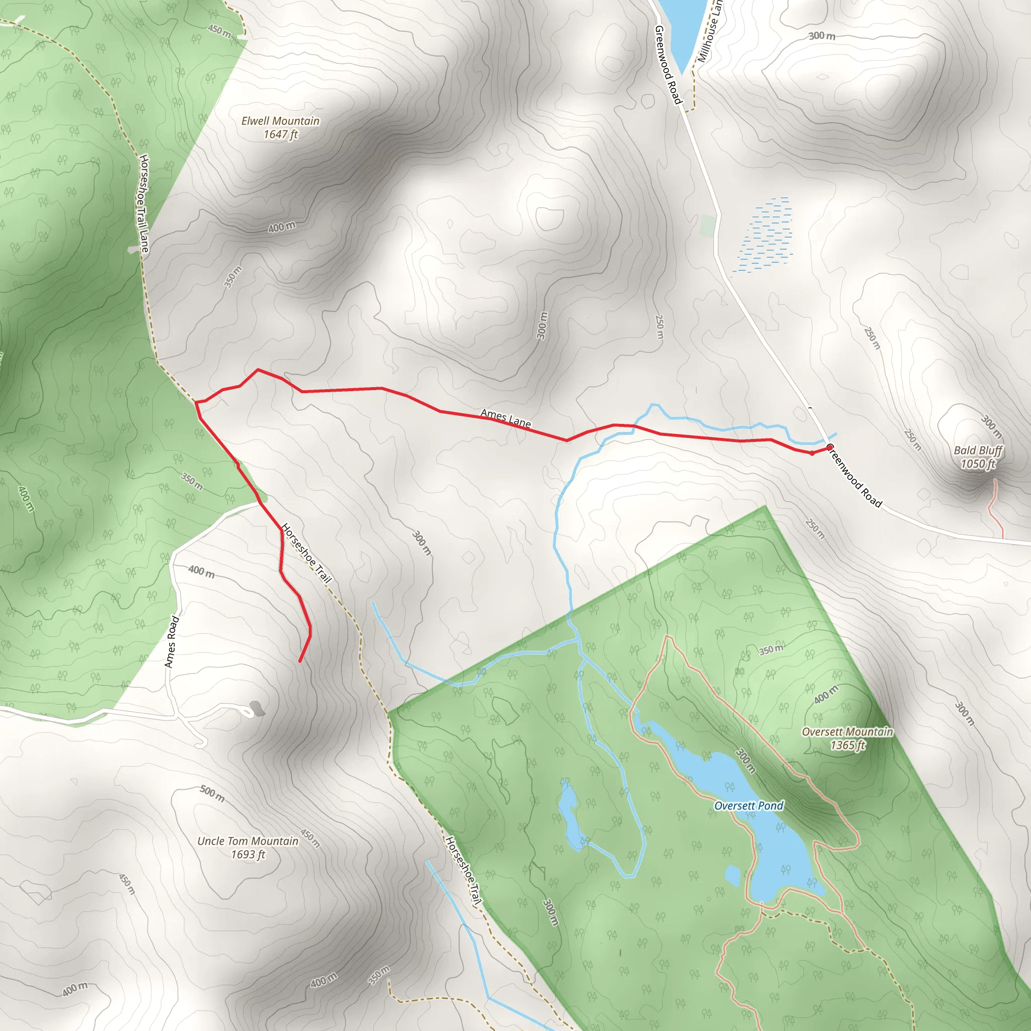 Ames Lane Trail mobile static map