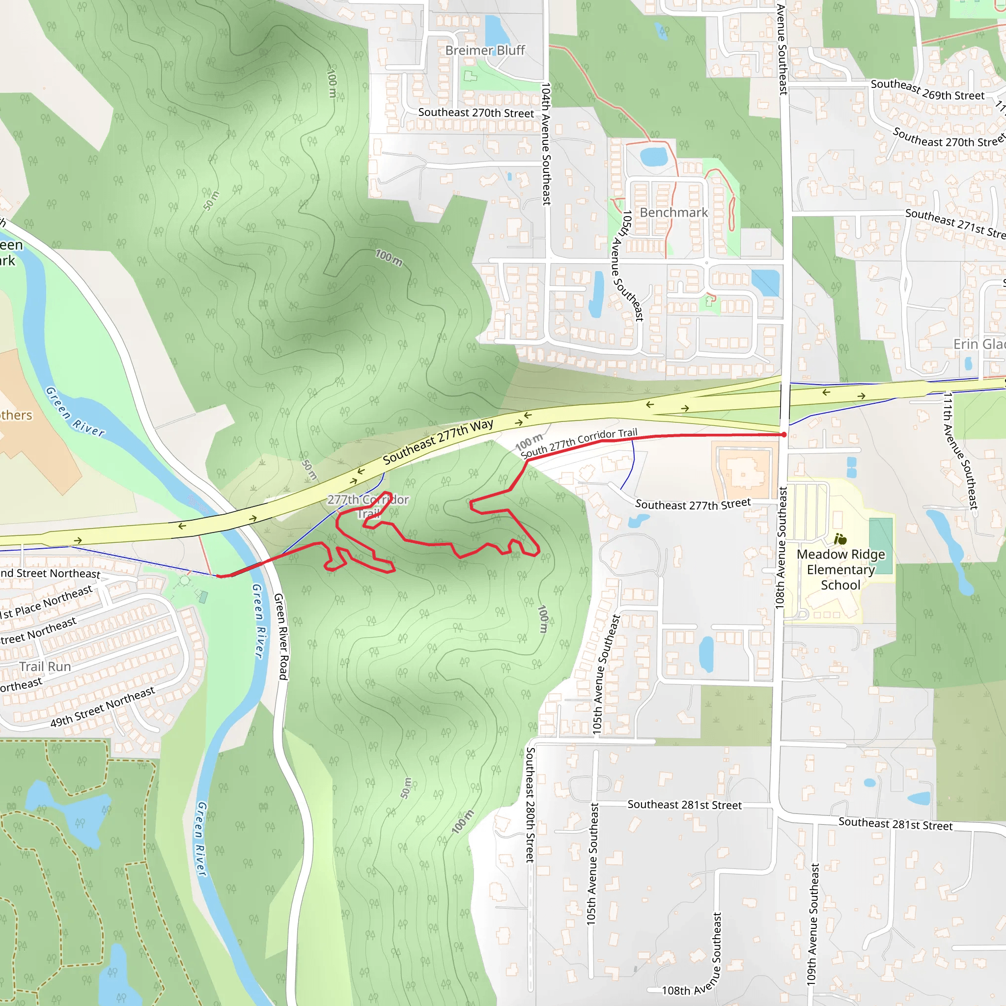South 277th Corridor Trail mobile static map