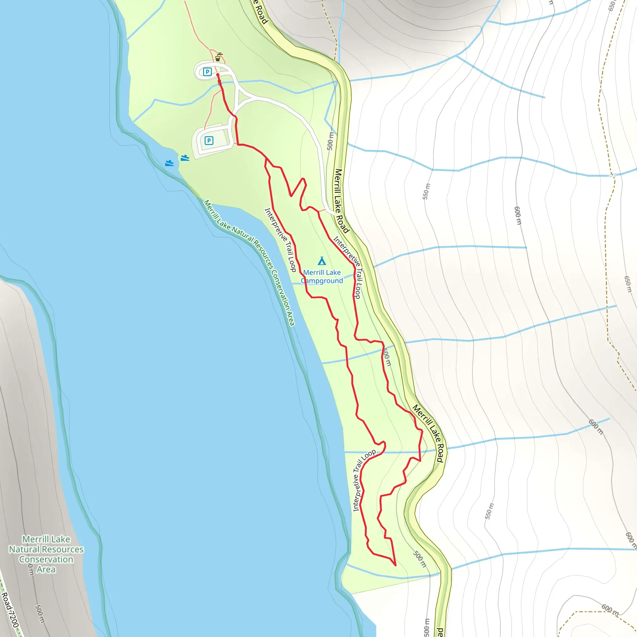 Merrill Lake Campground Loop mobile static map