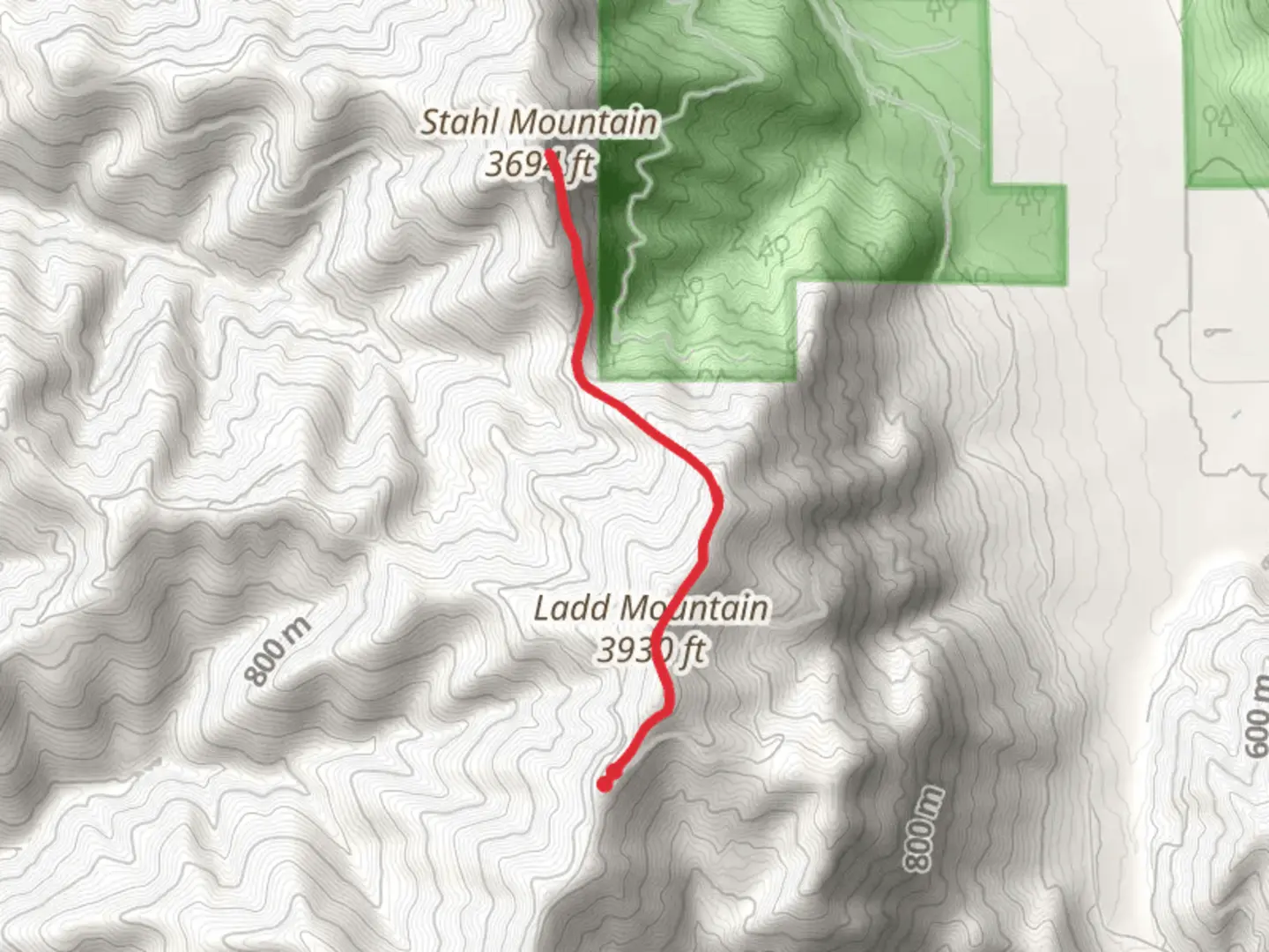 An image depicting the trail Stahl Mountain Trail and its surrounding area.