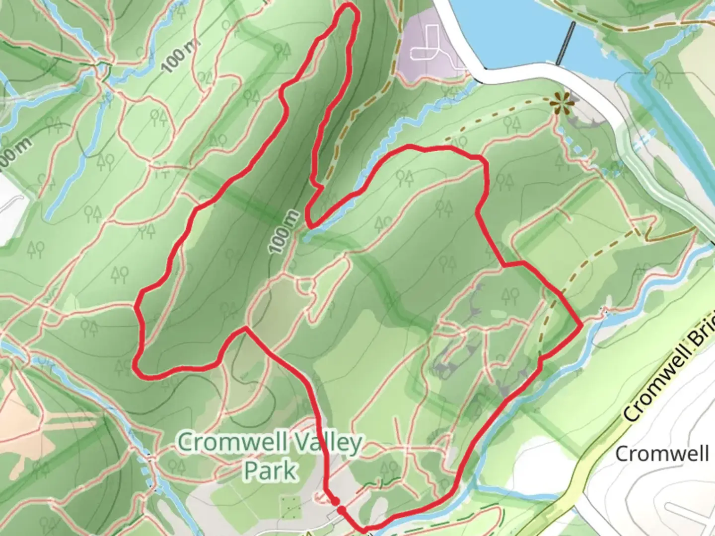 An image depicting the trail Willow Grove and Fire Road Loop and its surrounding area.