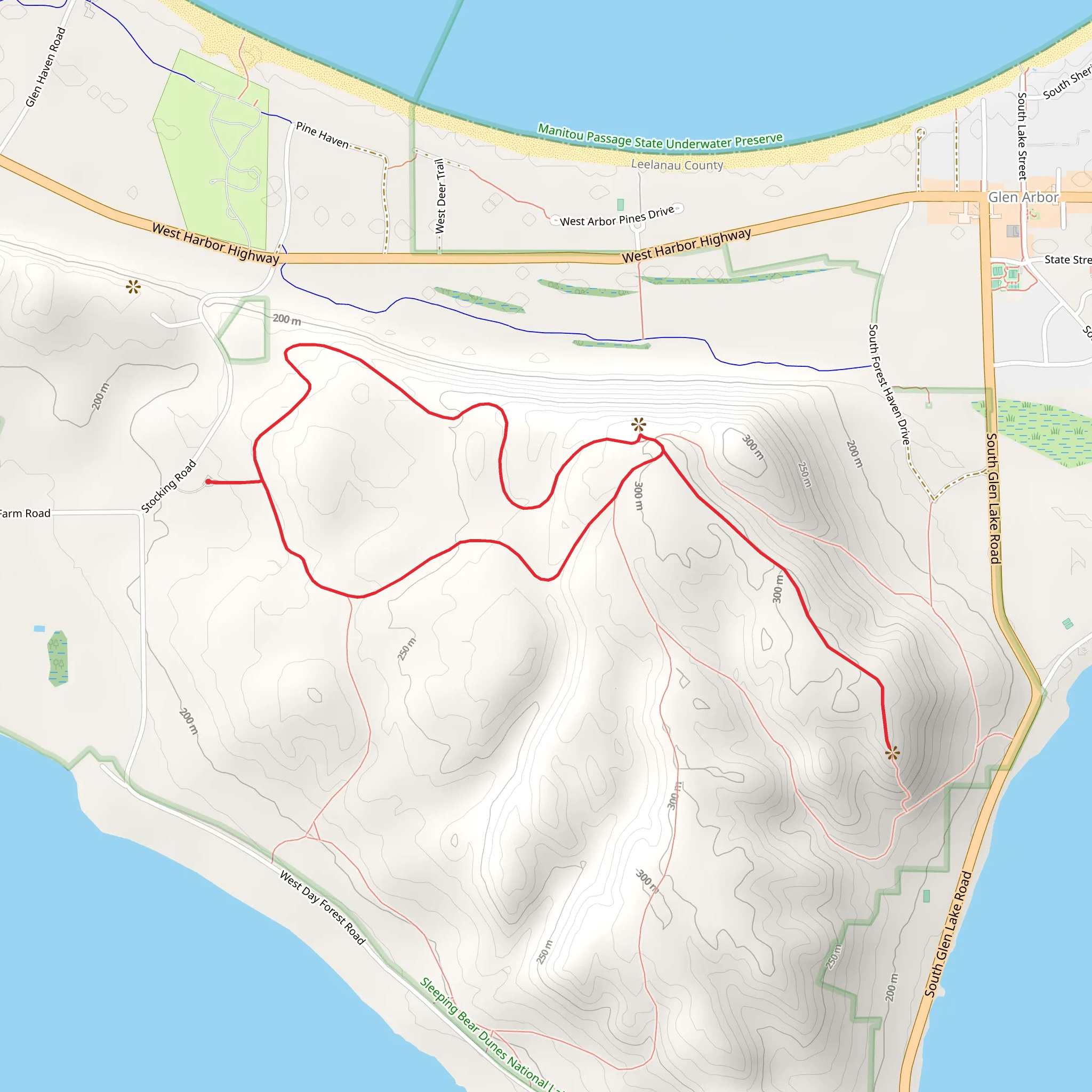 Alligator Hill Trail and Big Glen Lookout mobile static map