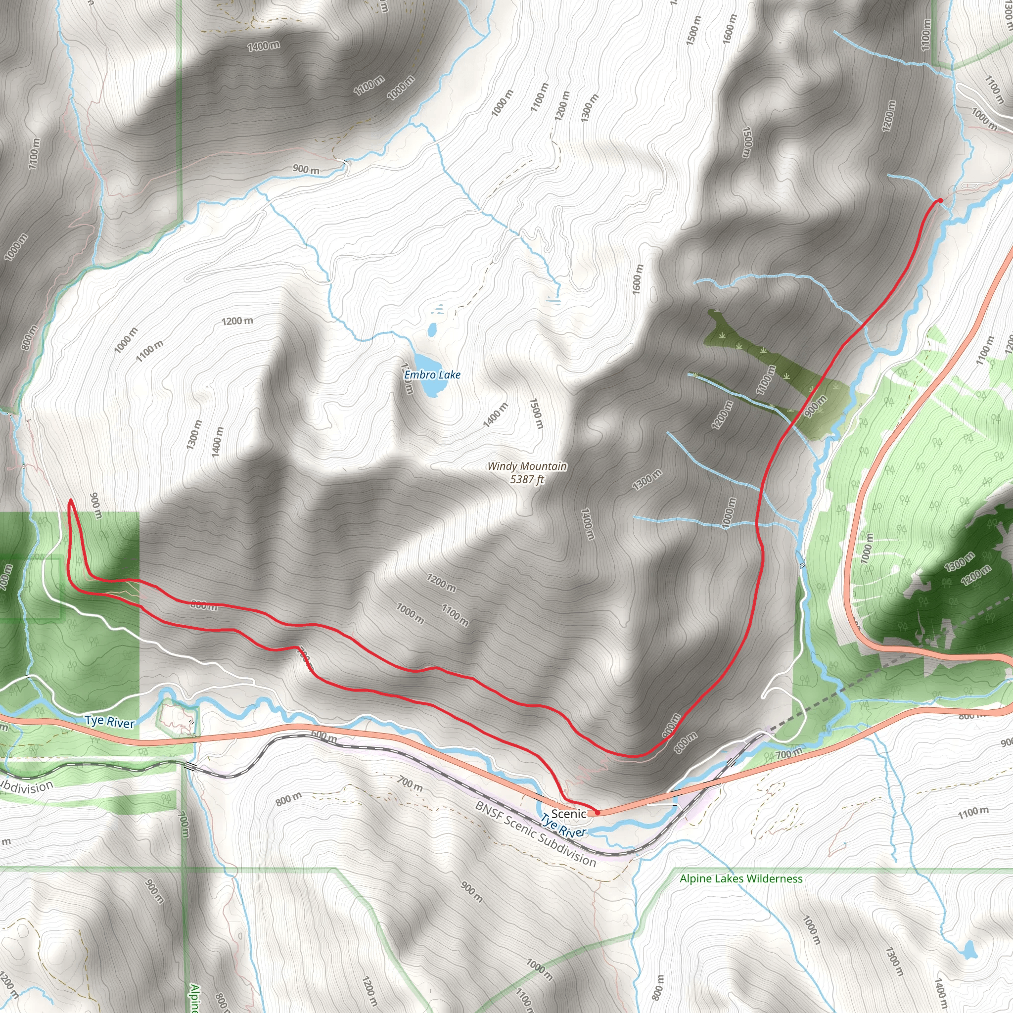 Iron Goat Trail mobile static map
