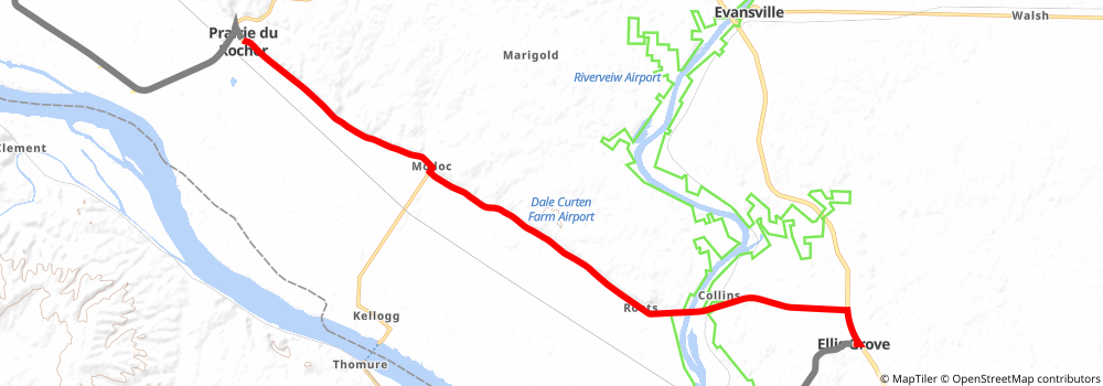 American Discovery Trail South Route stage 136 Map