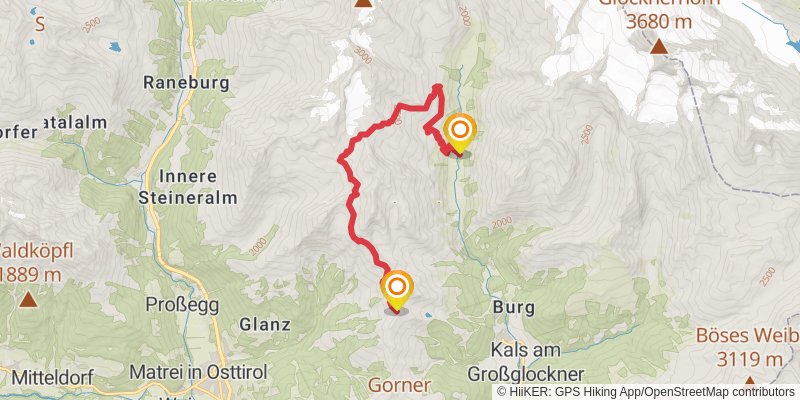 Die Glocknerrunde stage 4 Map