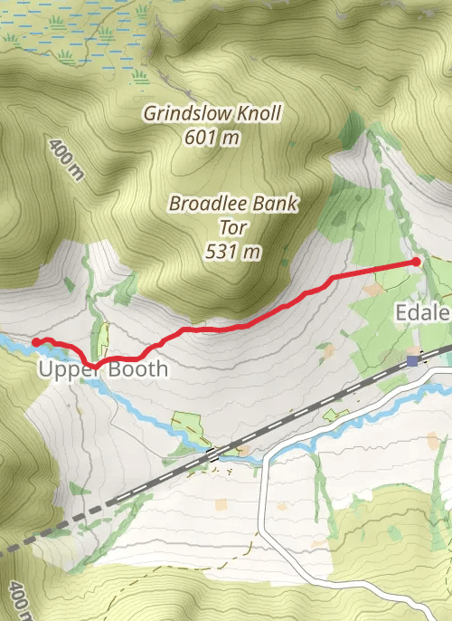 Hike on Pennine Way mobile static map