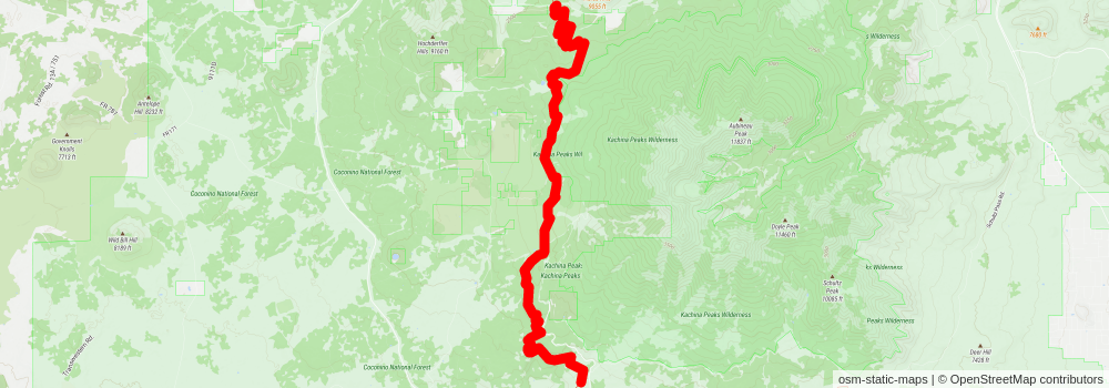 Southwestern Horseshoe Trail stage 66 Map