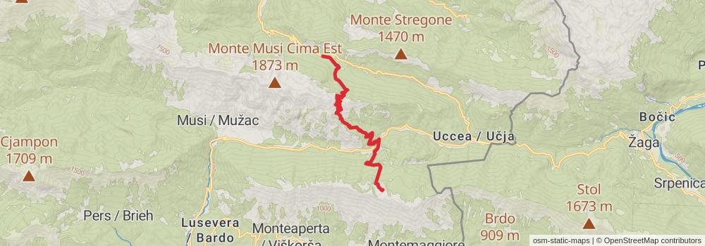 Sentiero Italia - Alps Section stage 15 Map