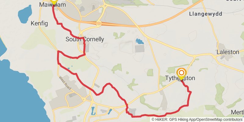 Celtic Way stage 14 Map