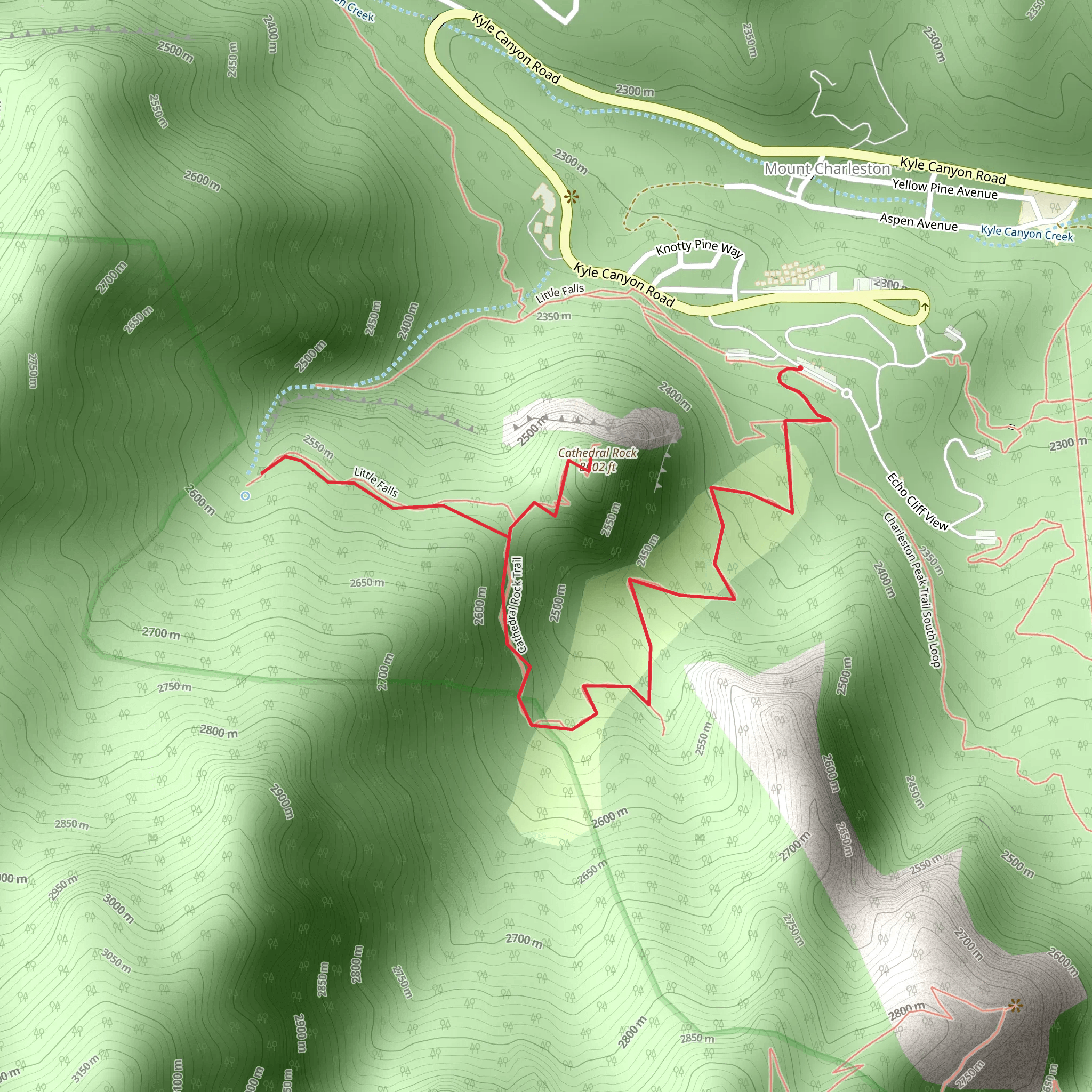 Cathedral Rock and Little Falls mobile static map