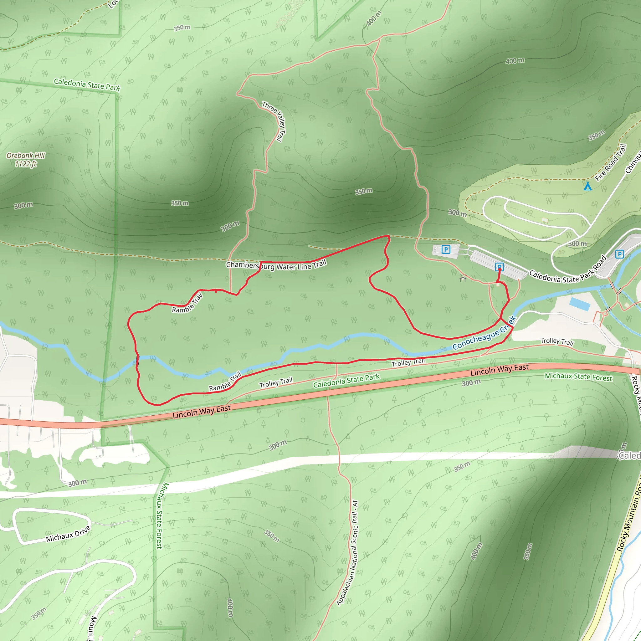 Ramble Trail Loop mobile static map