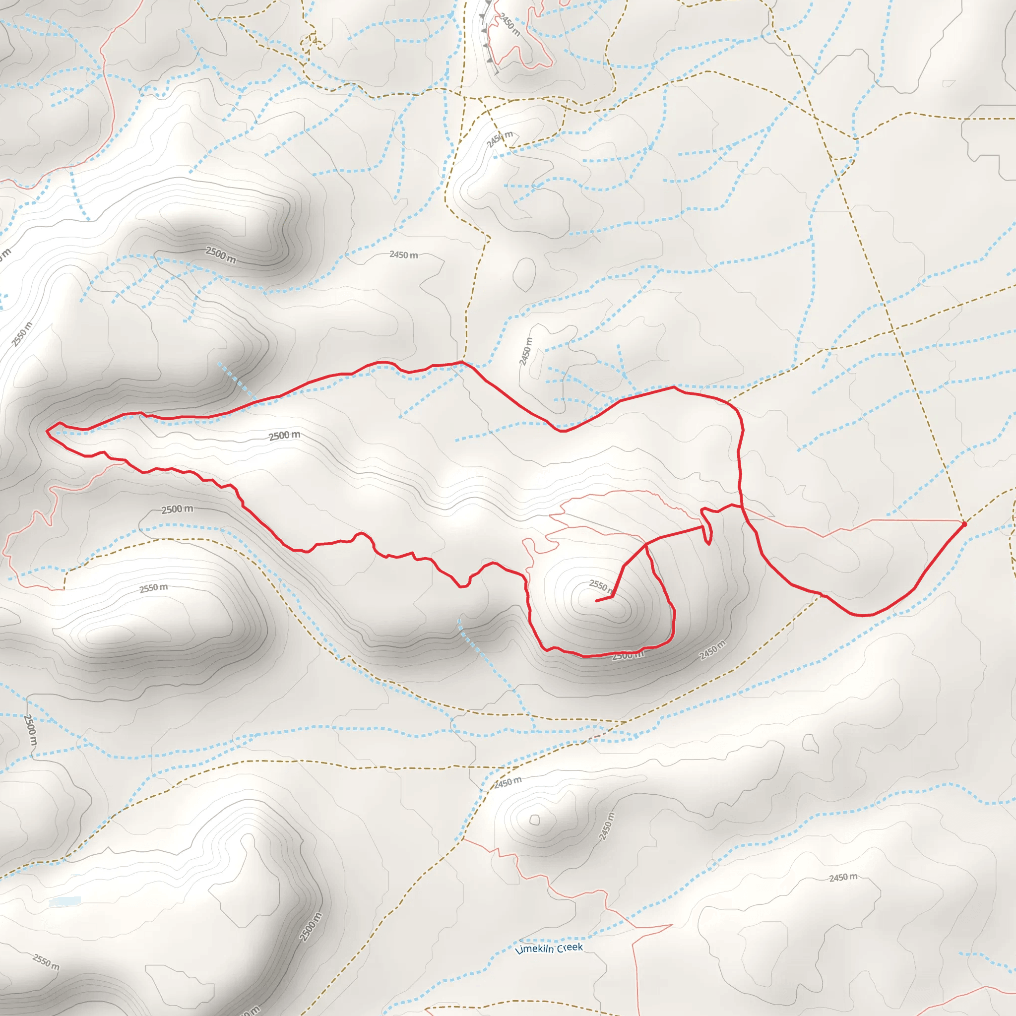 Pura vida and Limekiln Peak Loop mobile static map