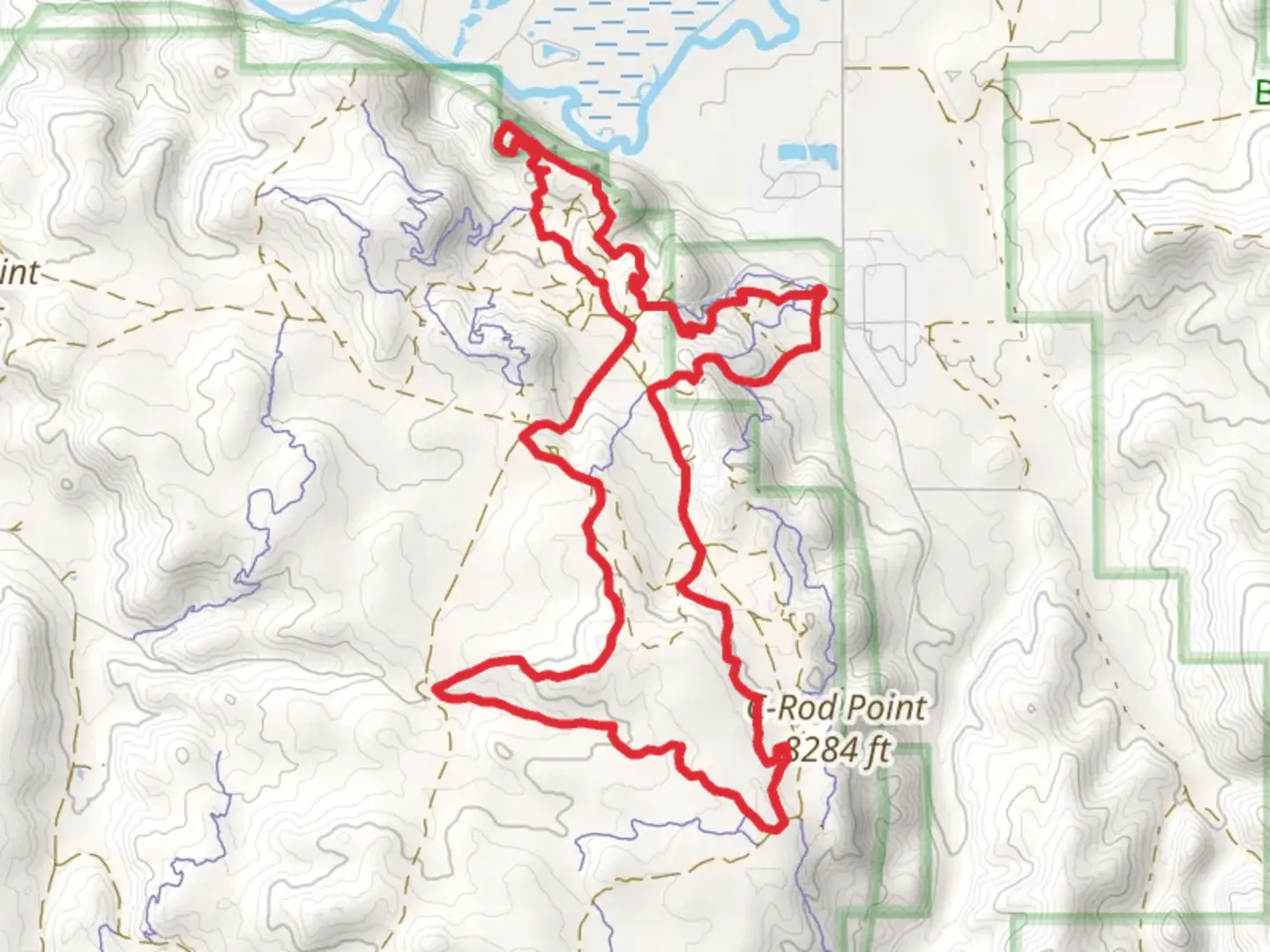 An image depicting the trail Jacks, The Ridge and Sea of Sage Loop and its surrounding area.