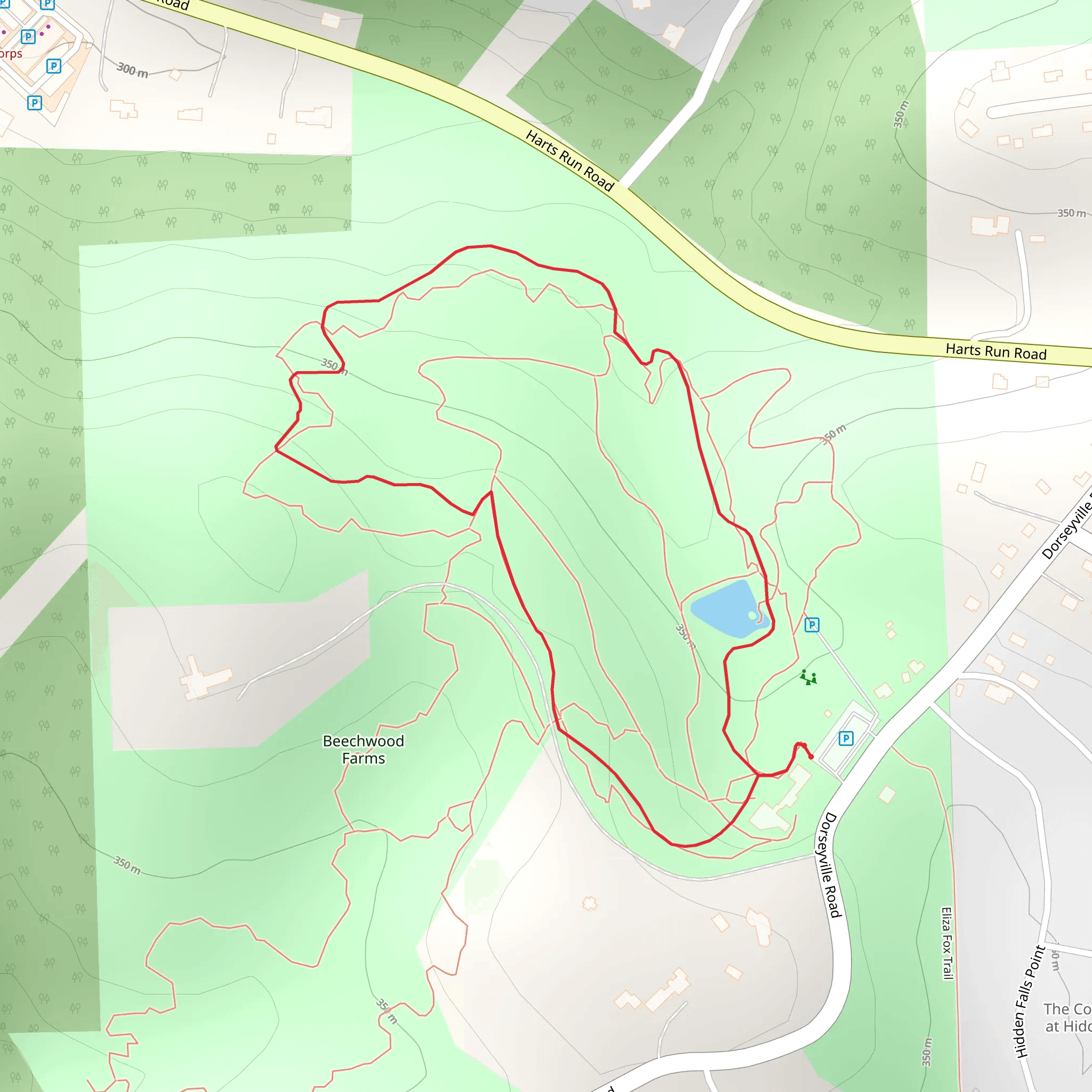 Beechwood Farms Loop Trail mobile static map