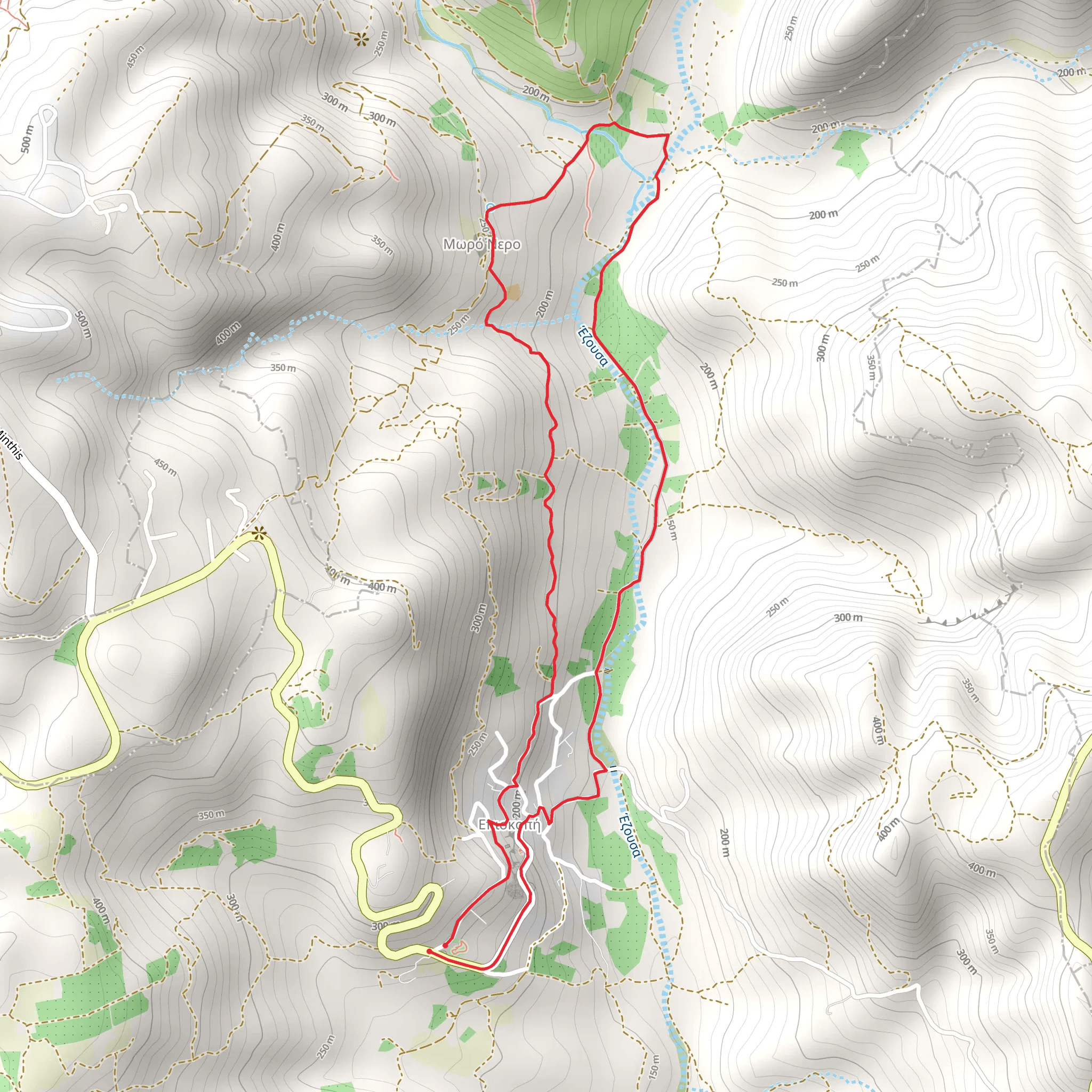 Ezousa Walking Trail mobile static map