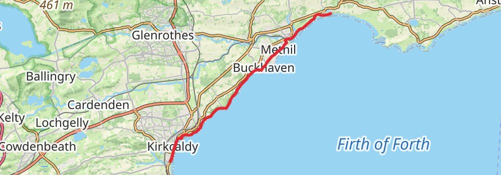 Fife Coastal Path 5-Day Challenging Tour (Hillwalk Tours) stage 2 Map