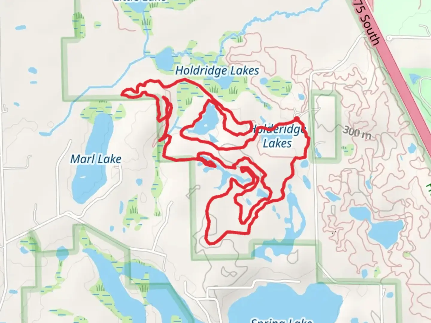 An image depicting the trail West Loop and its surrounding area.