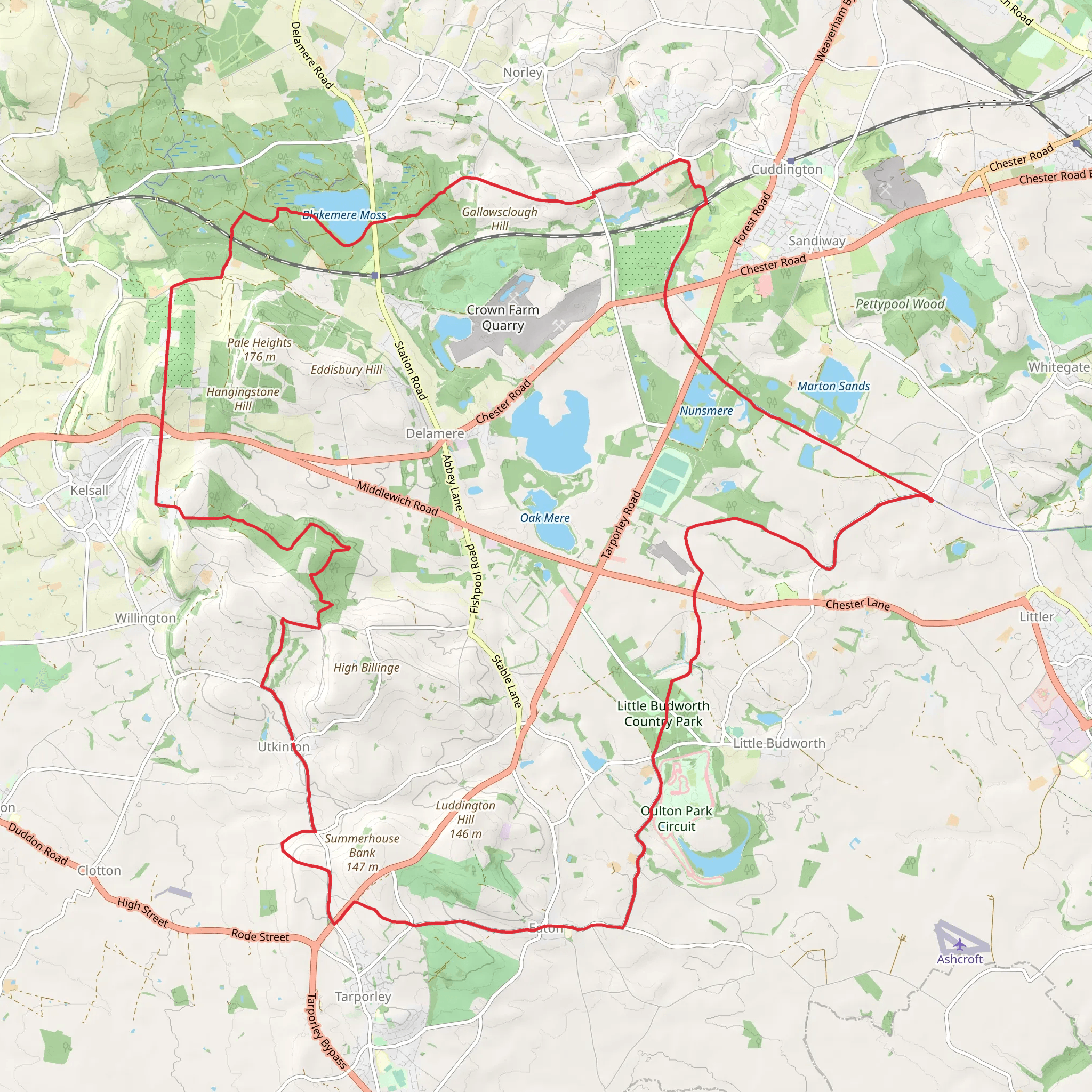 Delamere Loop mobile static map