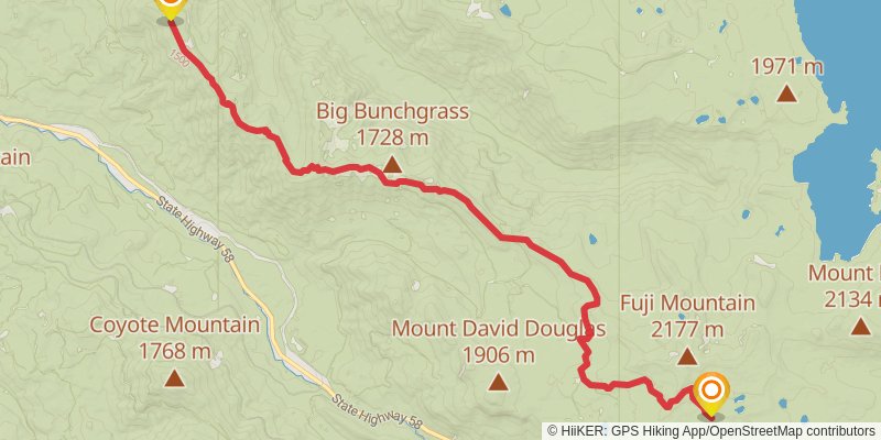 Oregon Timber Trail stage 28 Map