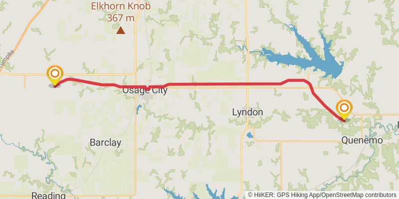American Discovery Trail - South stage 48 Map