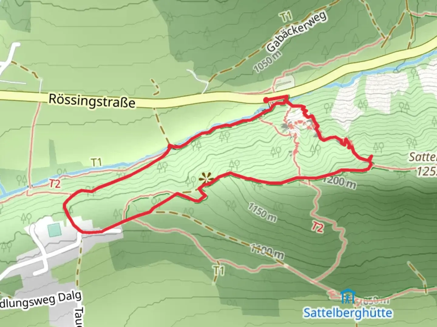 An image depicting the trail Children's via Ferrata Kalo and its surrounding area.