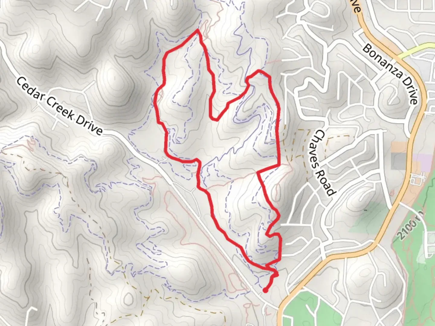 An image depicting the trail Cedar Creek Loop Trail and its surrounding area.
