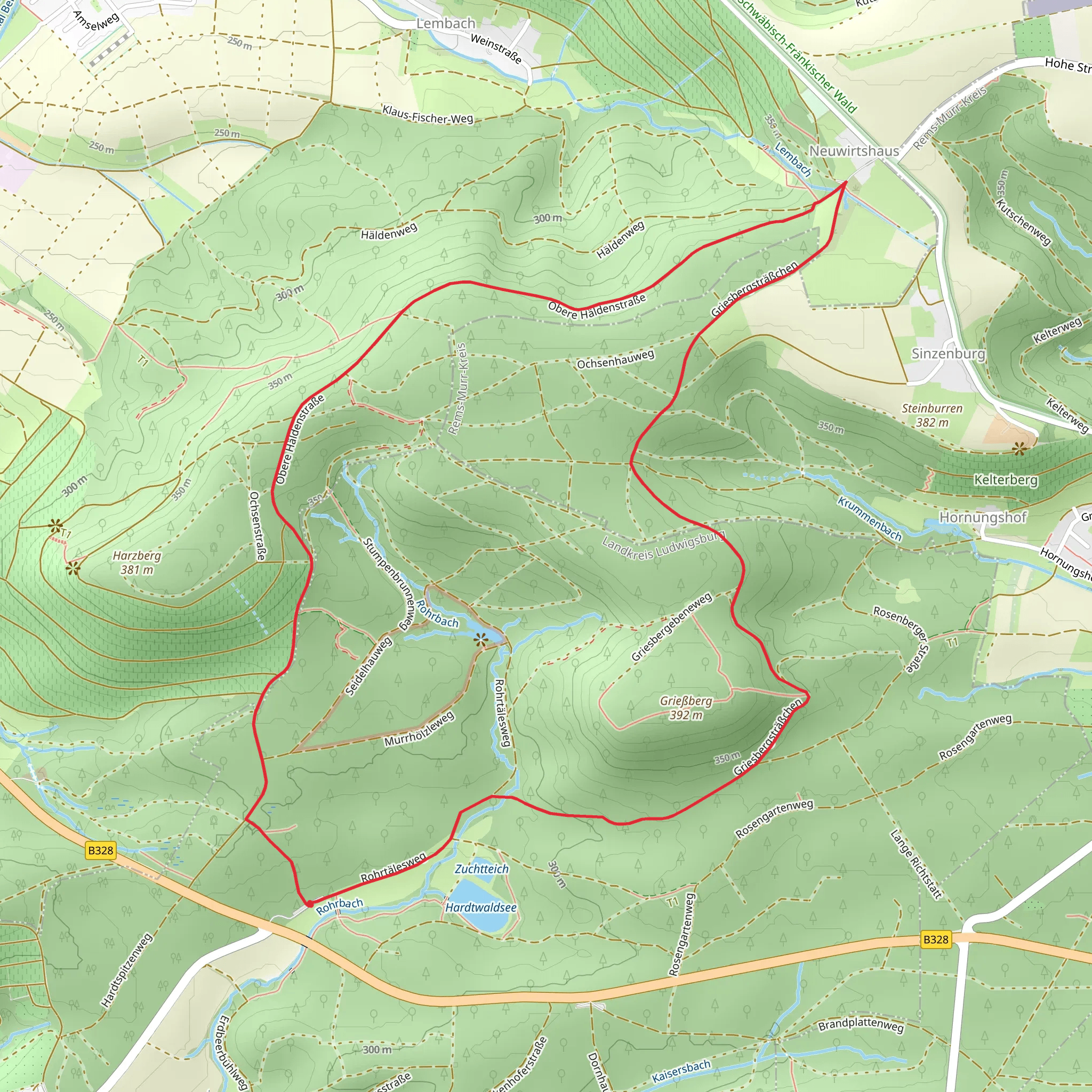 Rohrbach and Wein Lese Weg mobile static map