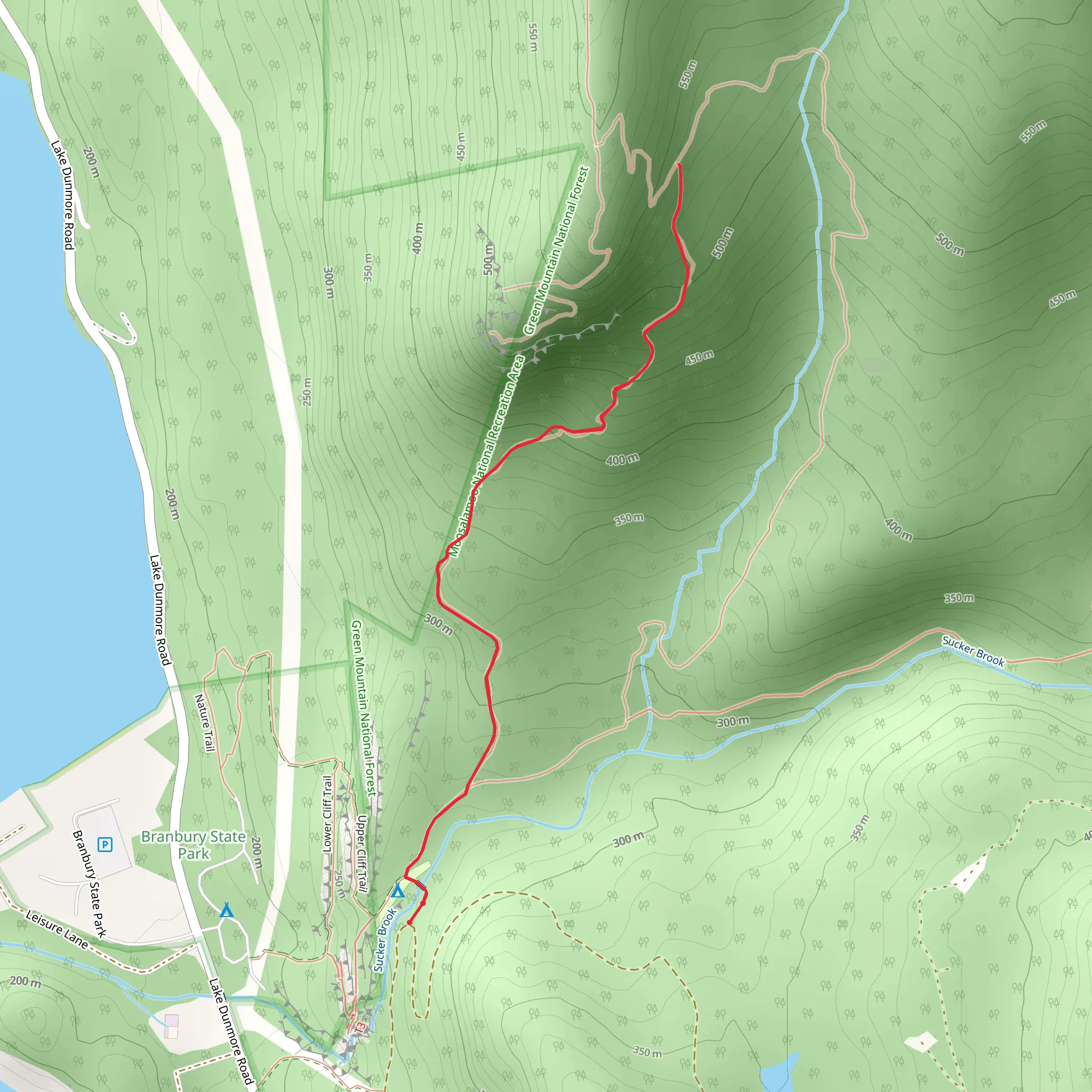 Aunt Jenny Trail via Rattlesnake Cliff Trail mobile static map