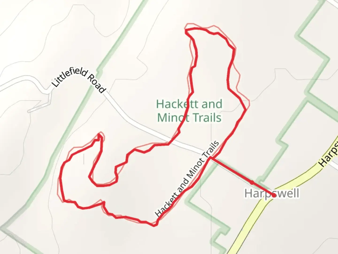 An image depicting the trail Harpswell Neck Road Loop and its surrounding area.