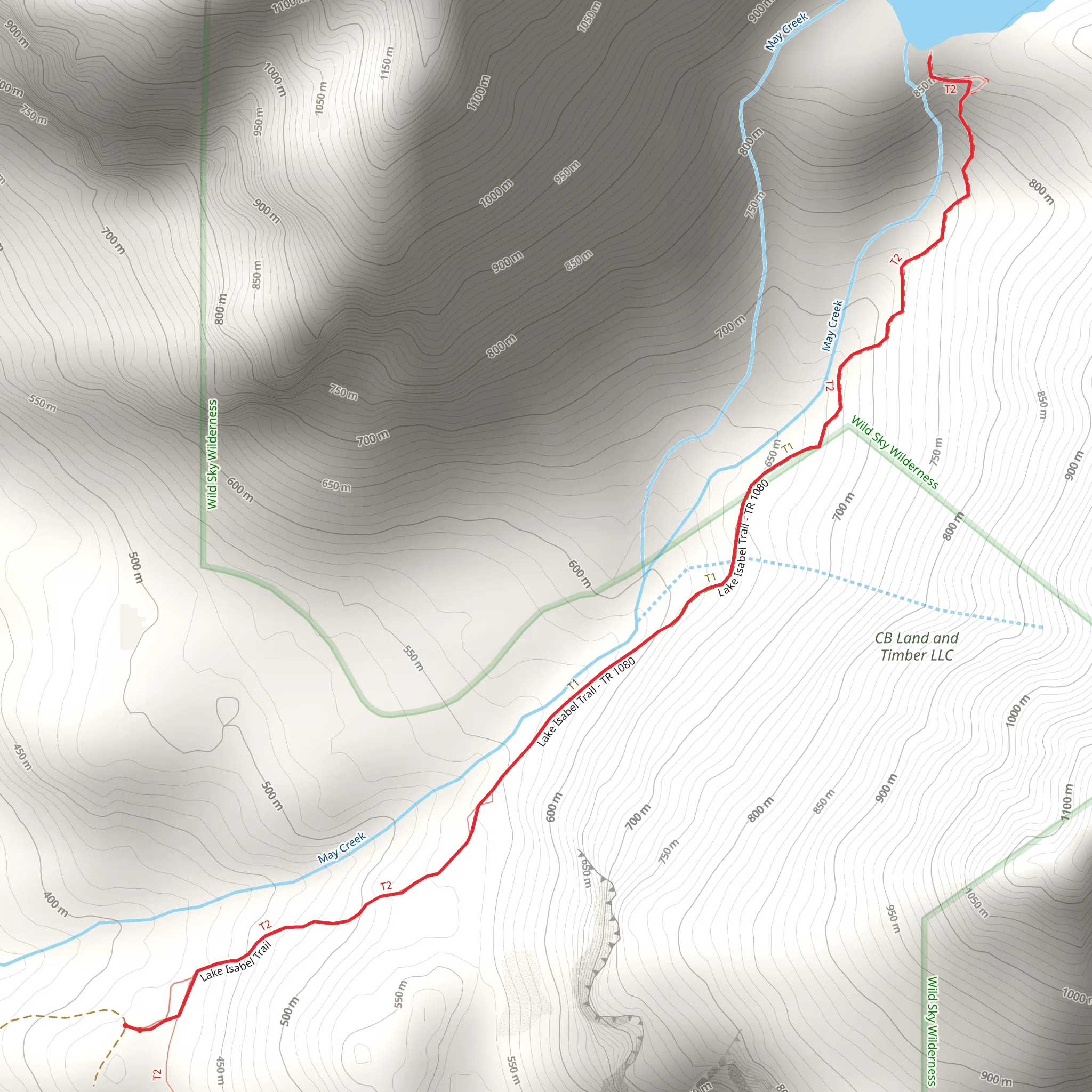 Lake Isabel Trail mobile static map