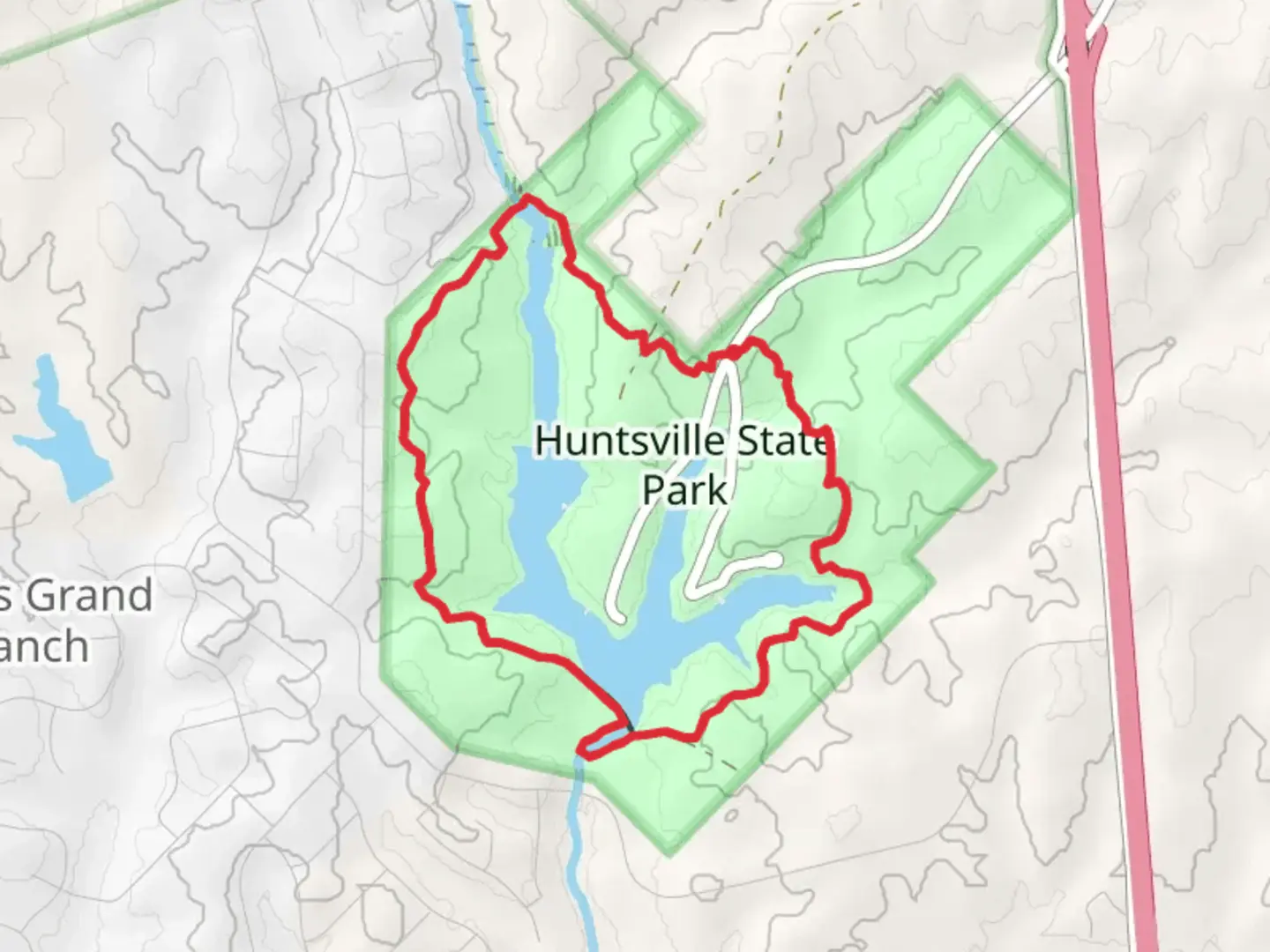 An image depicting the trail Lake Raven Loop via Chinquapin Trail and its surrounding area.