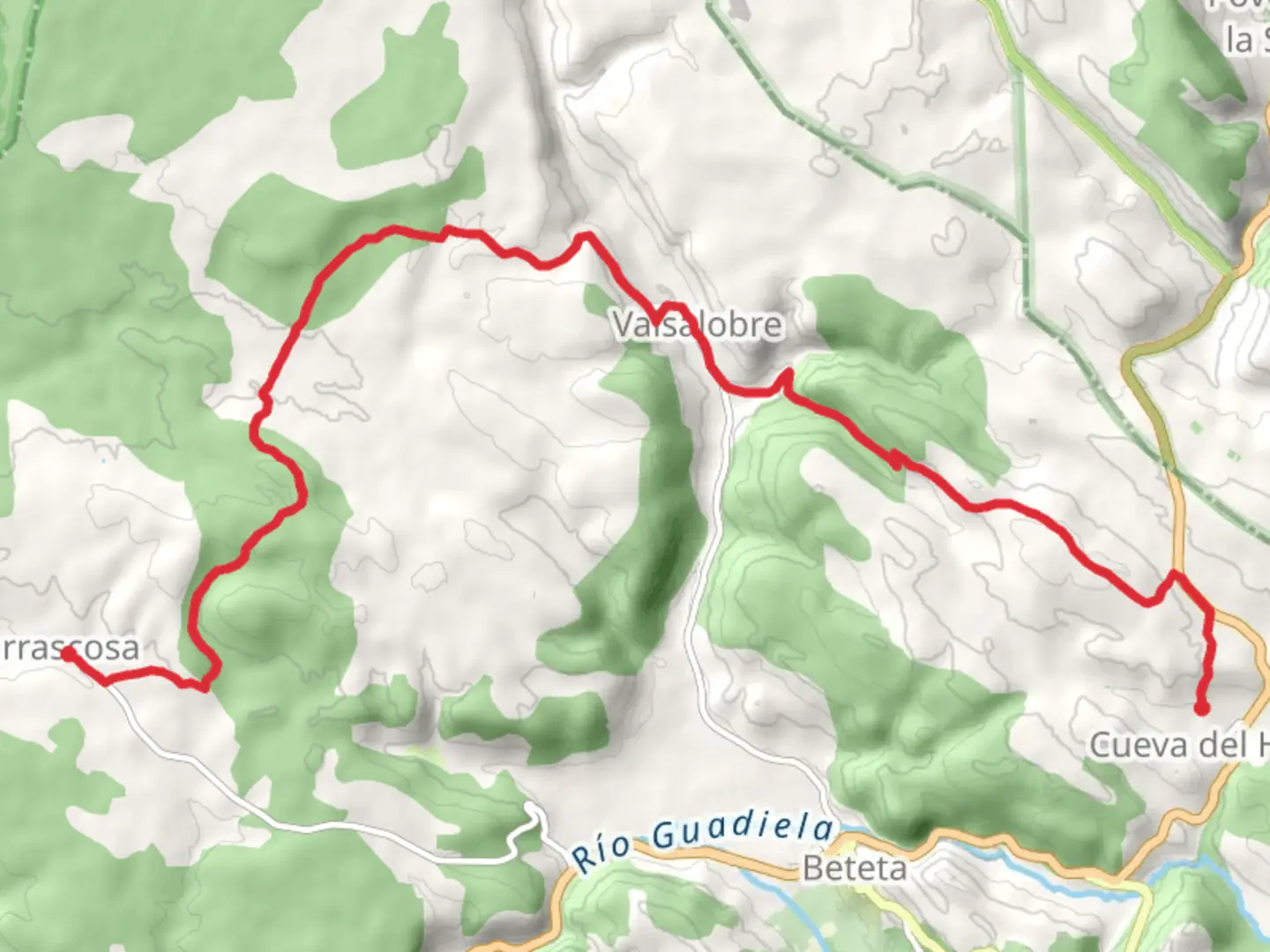 An image depicting the trail Path of the Meadows PR CU 4 and its surrounding area.