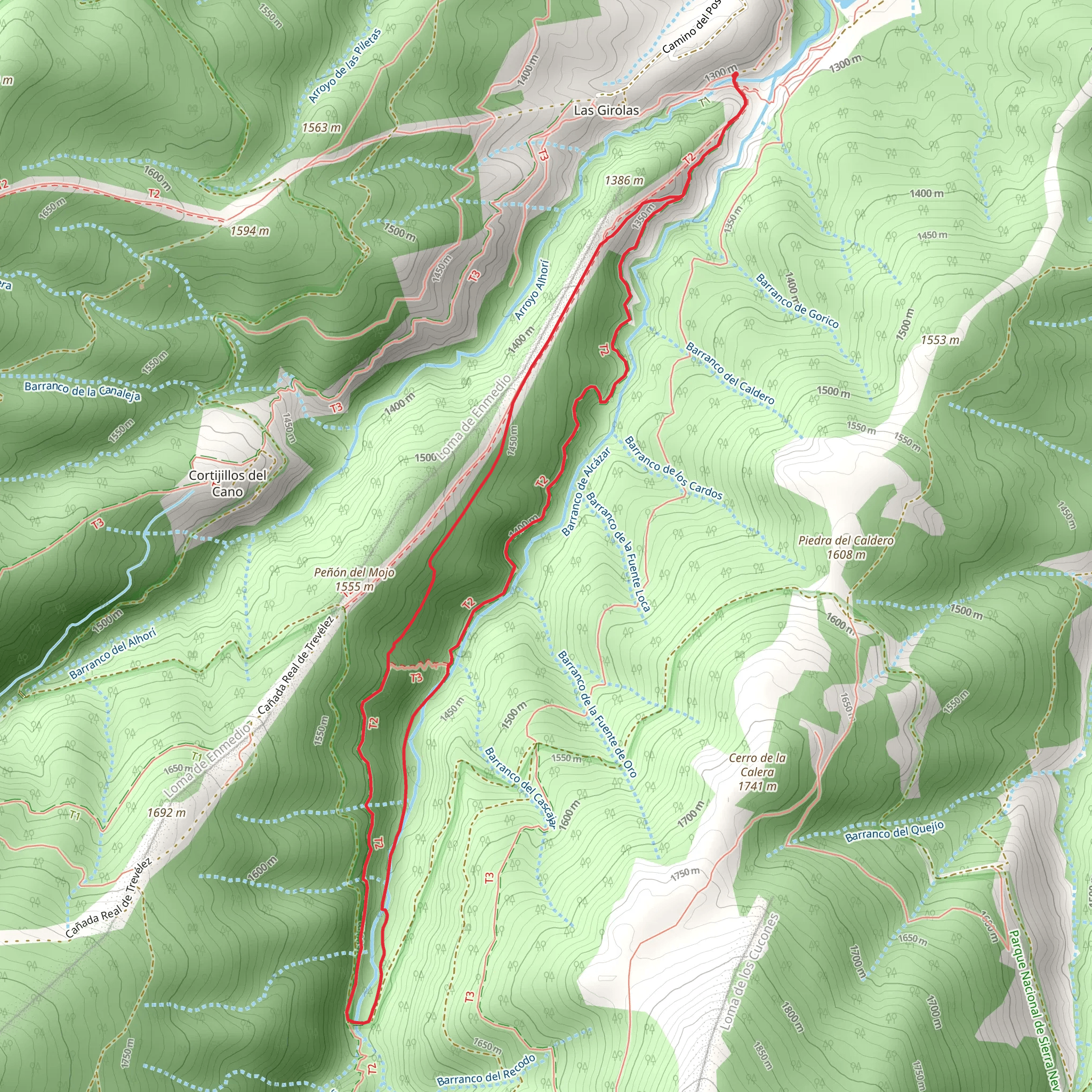 Cañada Real de Trevélez - Área Recreativa La Tizná mobile static map
