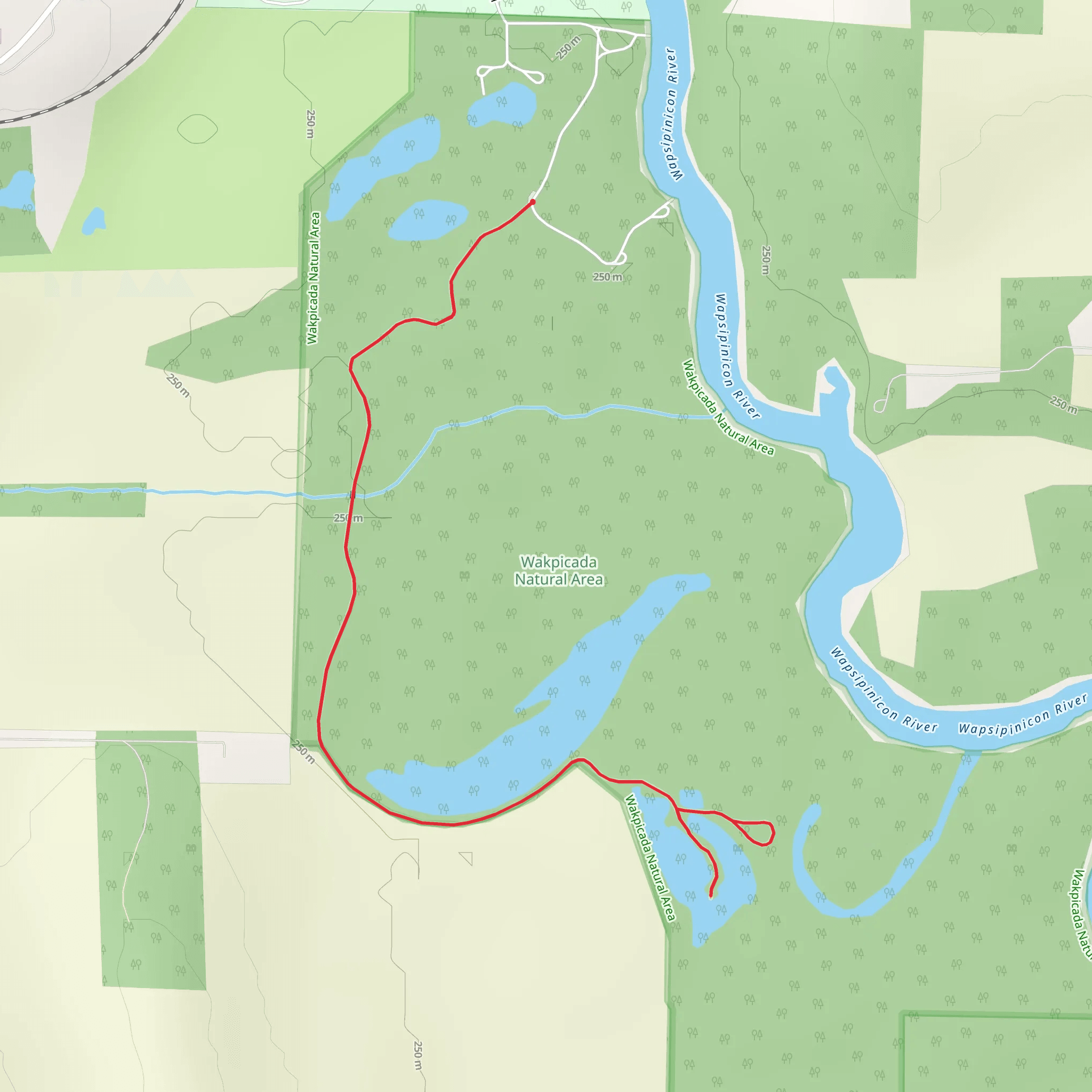 Wakpicada Natural Area Walk mobile static map