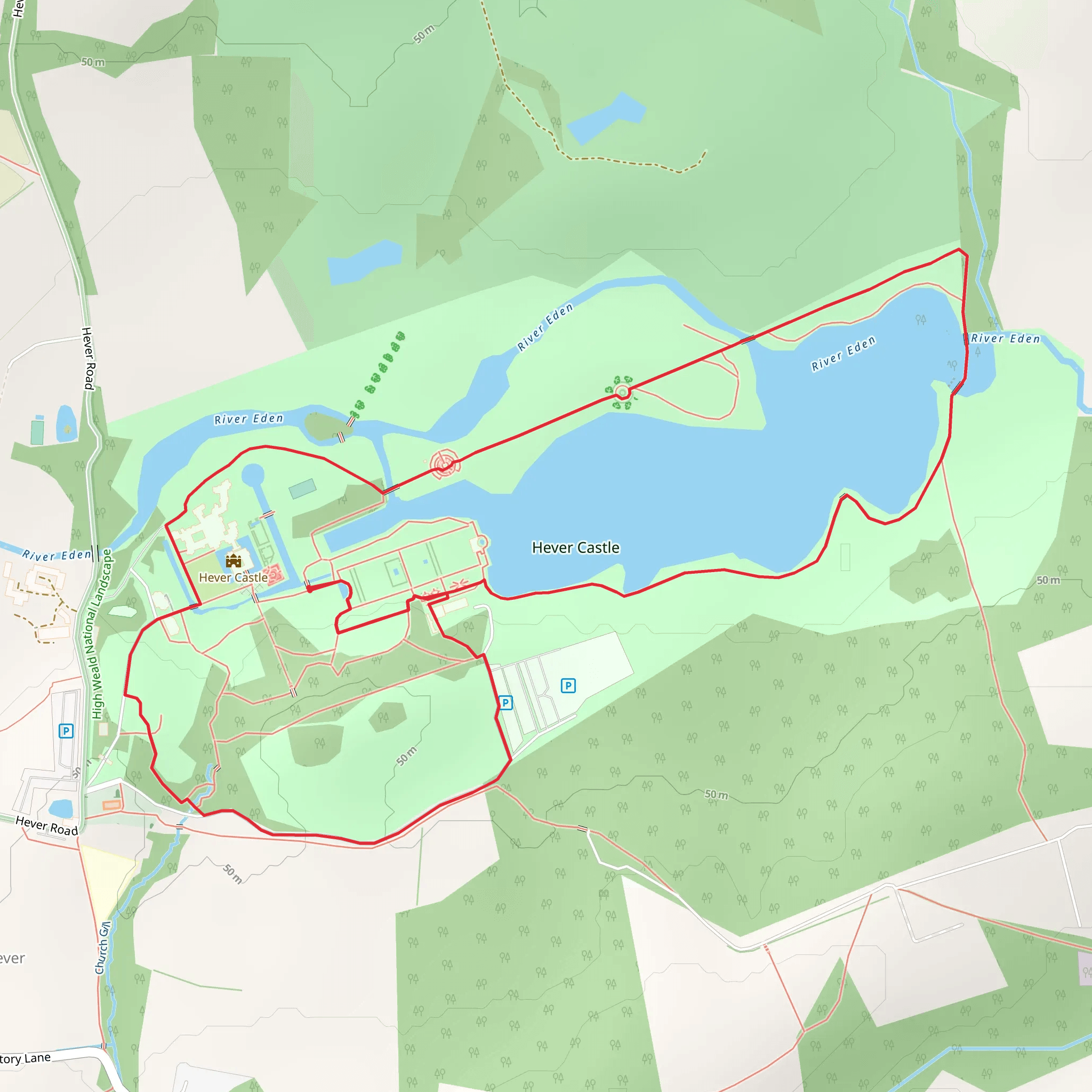 Hever Castle mobile static map