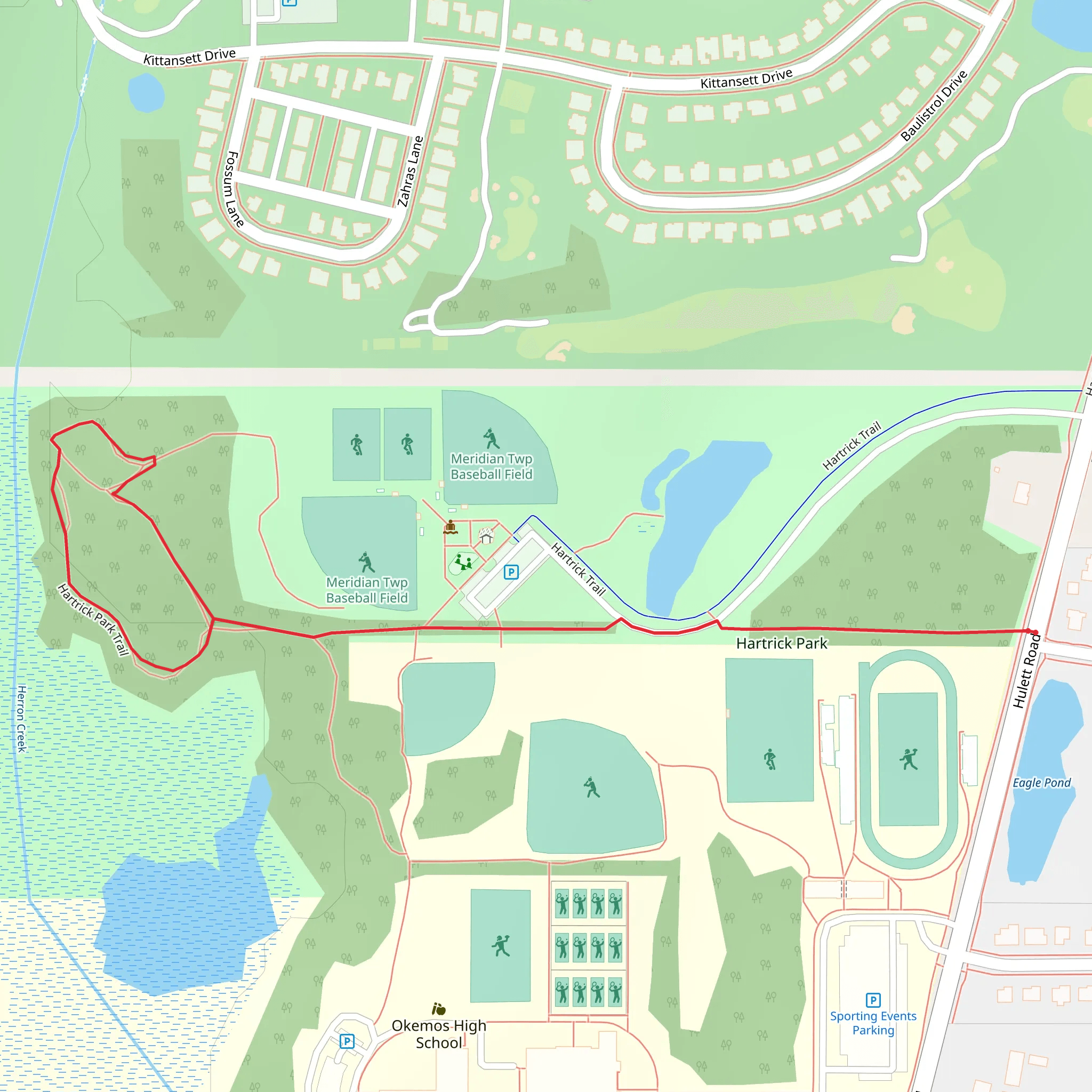 Hartrick Park Loop Trail mobile static map