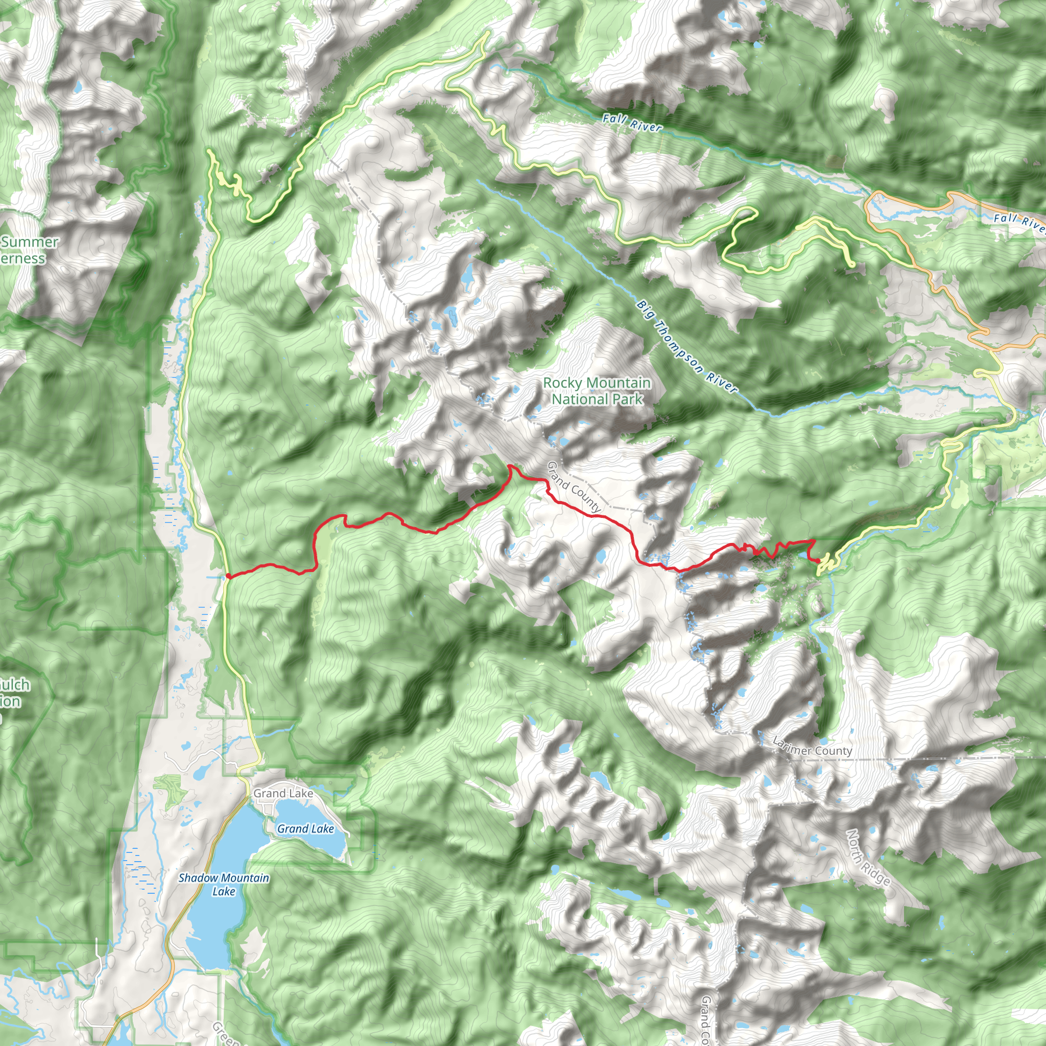 Tonahutu Creek-Flattop Junction mobile static map